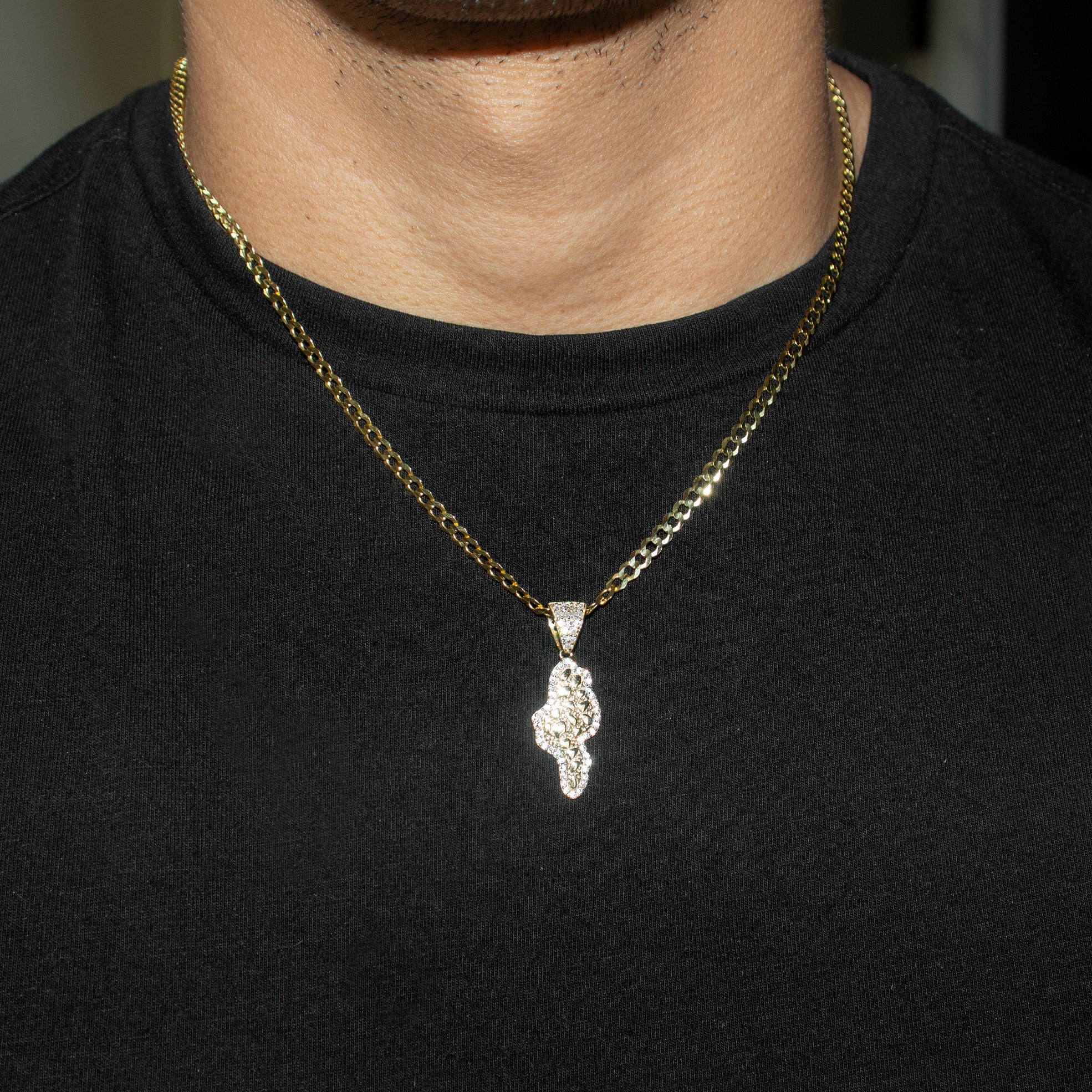 10K Yellow Gold Nugget Necklace for Women - 2.2 to 9.2 Grams | Chunky Gold Chain Necklace for Everyday Wear, Layering & Special Occasions