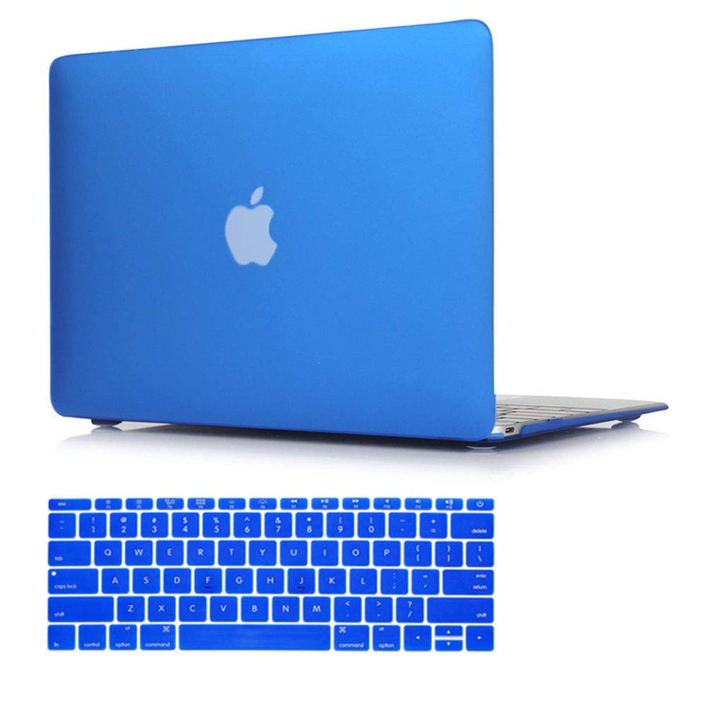 Premium Hard Plastic Case & Keyboard Cover for MacBook Pro 13 inch (A1708/A1988 Models) - Dark Blue Protective Shell for Apple MacBook Pro 13.3