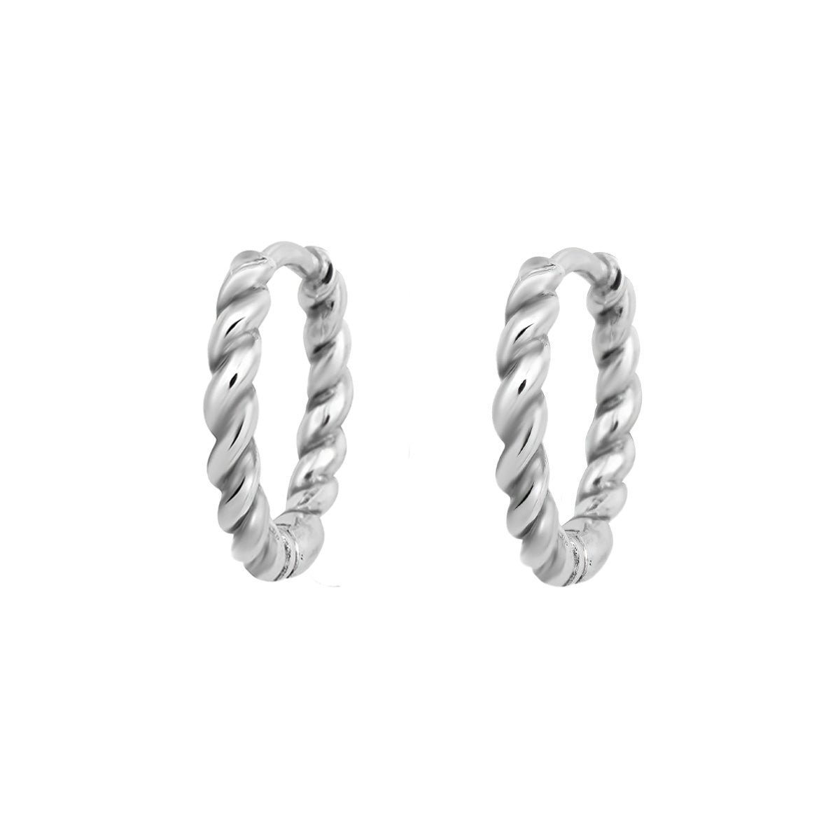 Rope Twist Huggie Earrings for Women - Dainty Gold Hoop Huggies with Rope Twist Design - Perfect for Everyday Wear, Parties & Gifts
