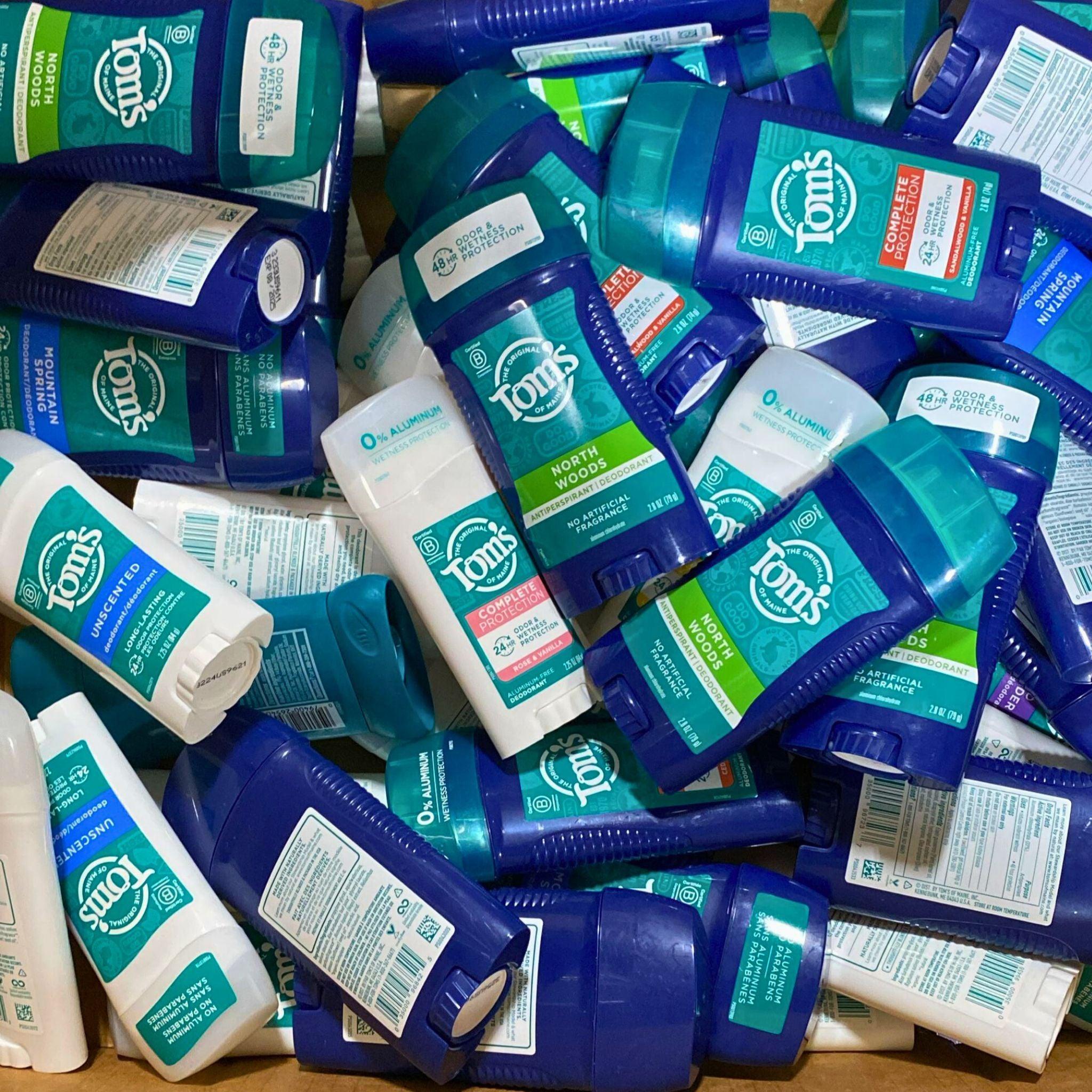 Toms Deodorant Variety Pack - 50 Piece Assorted Natural Deodorant Sticks for Men & Women | Fresh Scent Collection for Daily Use, Travel & Gym