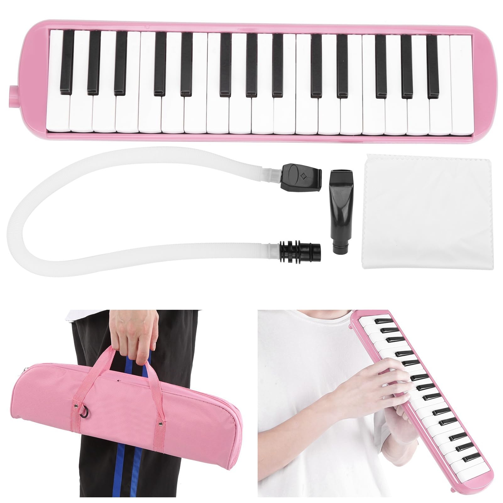 32 Key Melodica Air Piano Keyboard with Mouthpiece - Portable Wind Instrument for Beginners & Adults - Perfect for Music Lessons, Home Practice & Gift Giving