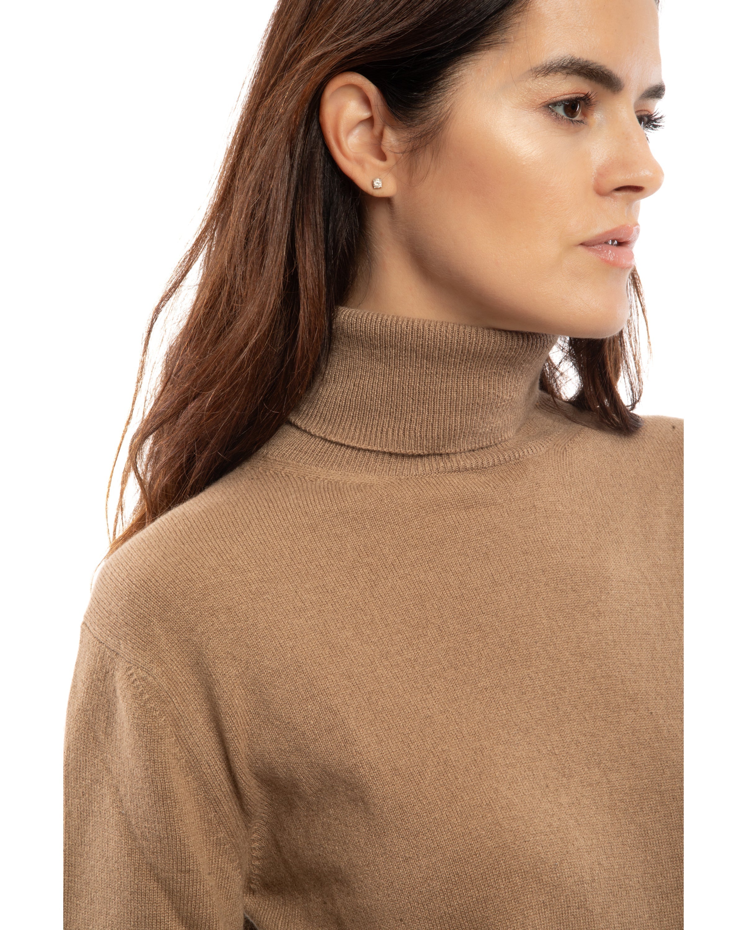 Women's Pure Cashmere Turtleneck Sweater Light Gray | Soft & Warm Winter Knitwear | Perfect for Office, Holiday & Casual Outfits