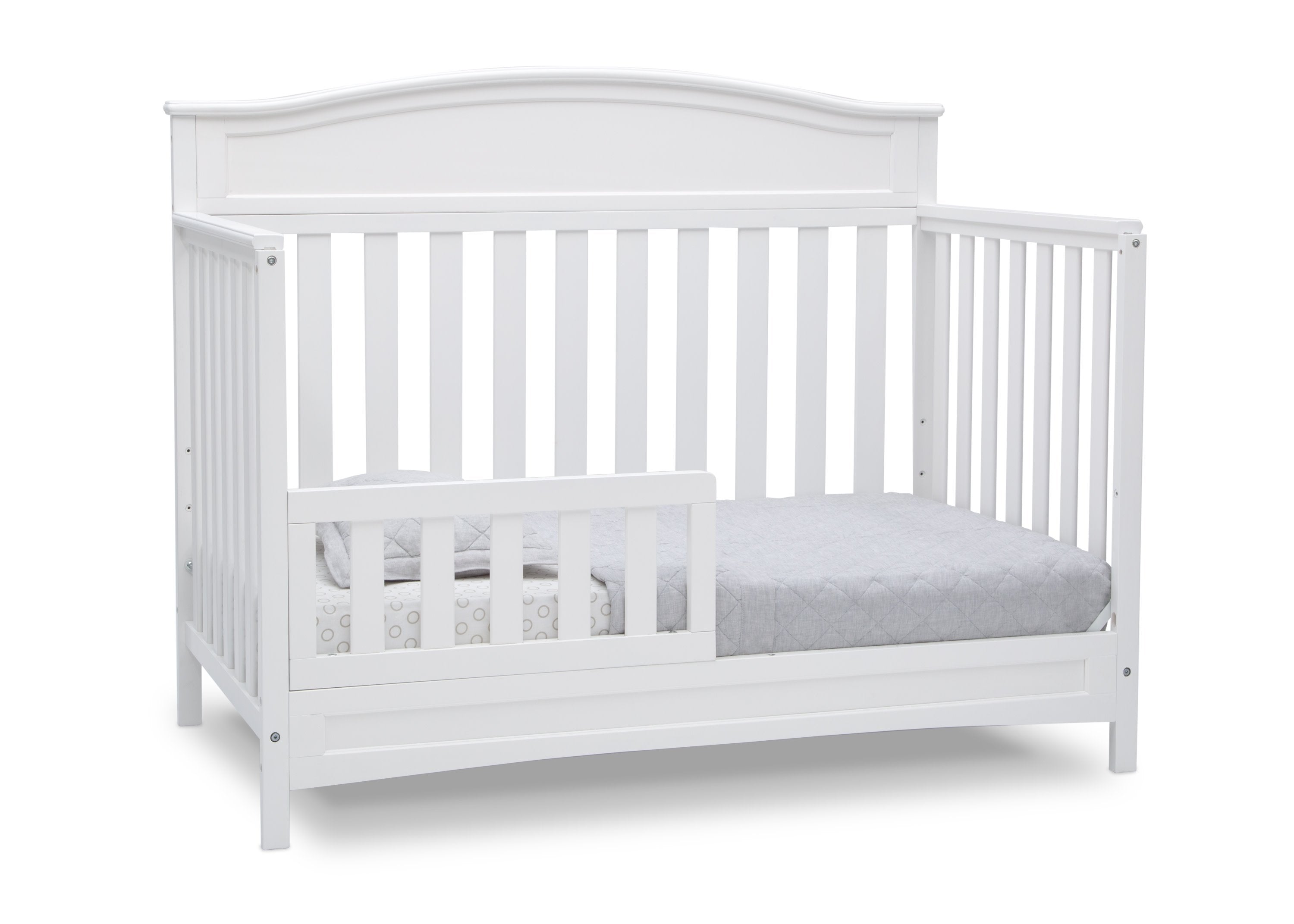 Emery Deluxe 6-in-1 Convertible Baby Crib - Toddler Bed, Daybed & Full-Size Bed - Modern Nursery Furniture for Newborns to Teens - Perfect for Small Spaces & Growing Families