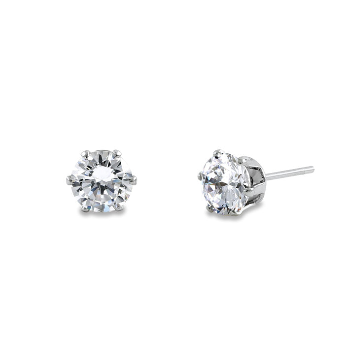 5mm CZ Stud Earrings for Women - Hypoallergenic Stainless Steel Earrings for Daily Wear, Gift Giving & Special Occasions