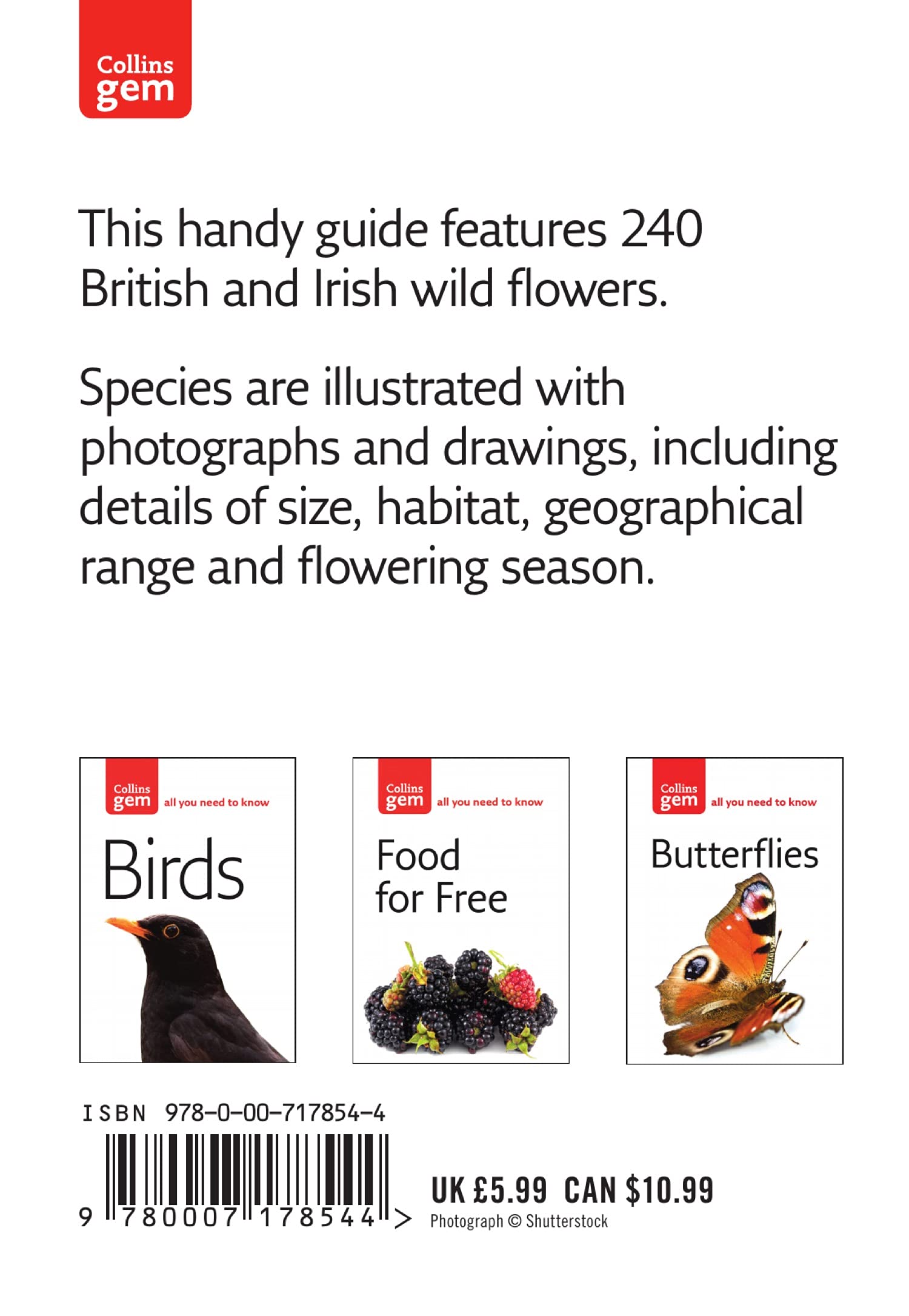 Wild Flowers (Collins Gem) - Pocket Field Guide for Flower Identification, Hiking & Nature Exploration