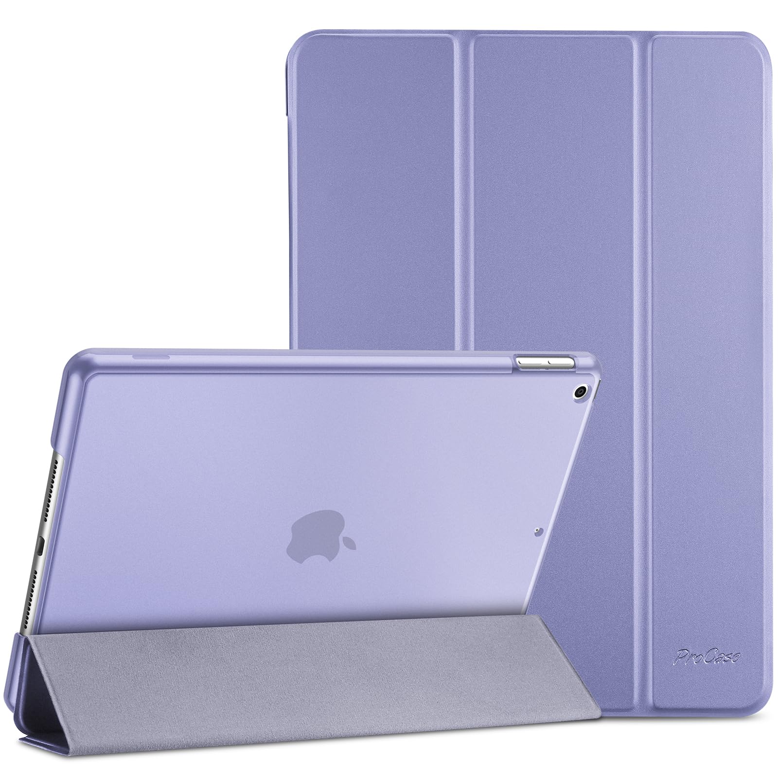 ProCase Slim Hard Back Smart Cover for iPad 10.2 (9th/8th/7th Generation 2021/2020/2019) - Light Purple | Protective iPad Case with Auto Sleep/Wake | Perfect for Work, School & Travel