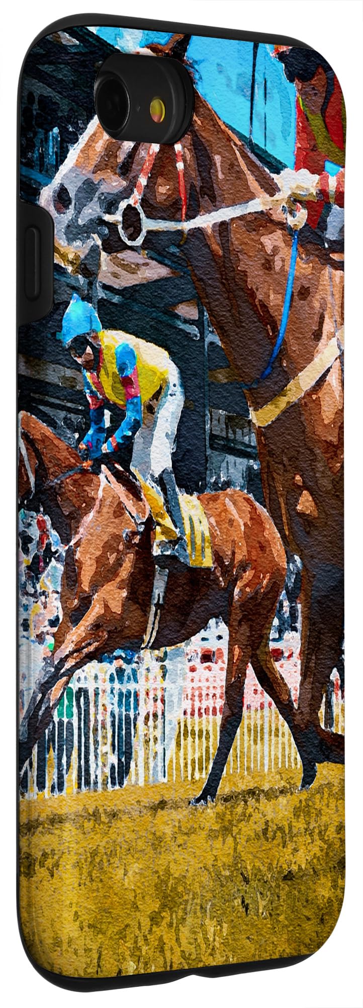 iPhone SE (2020) / 7 / 8 Horse Racing Design Protective Case - Durable Slim Cover for Everyday Use, Sports & Outdoor Activities