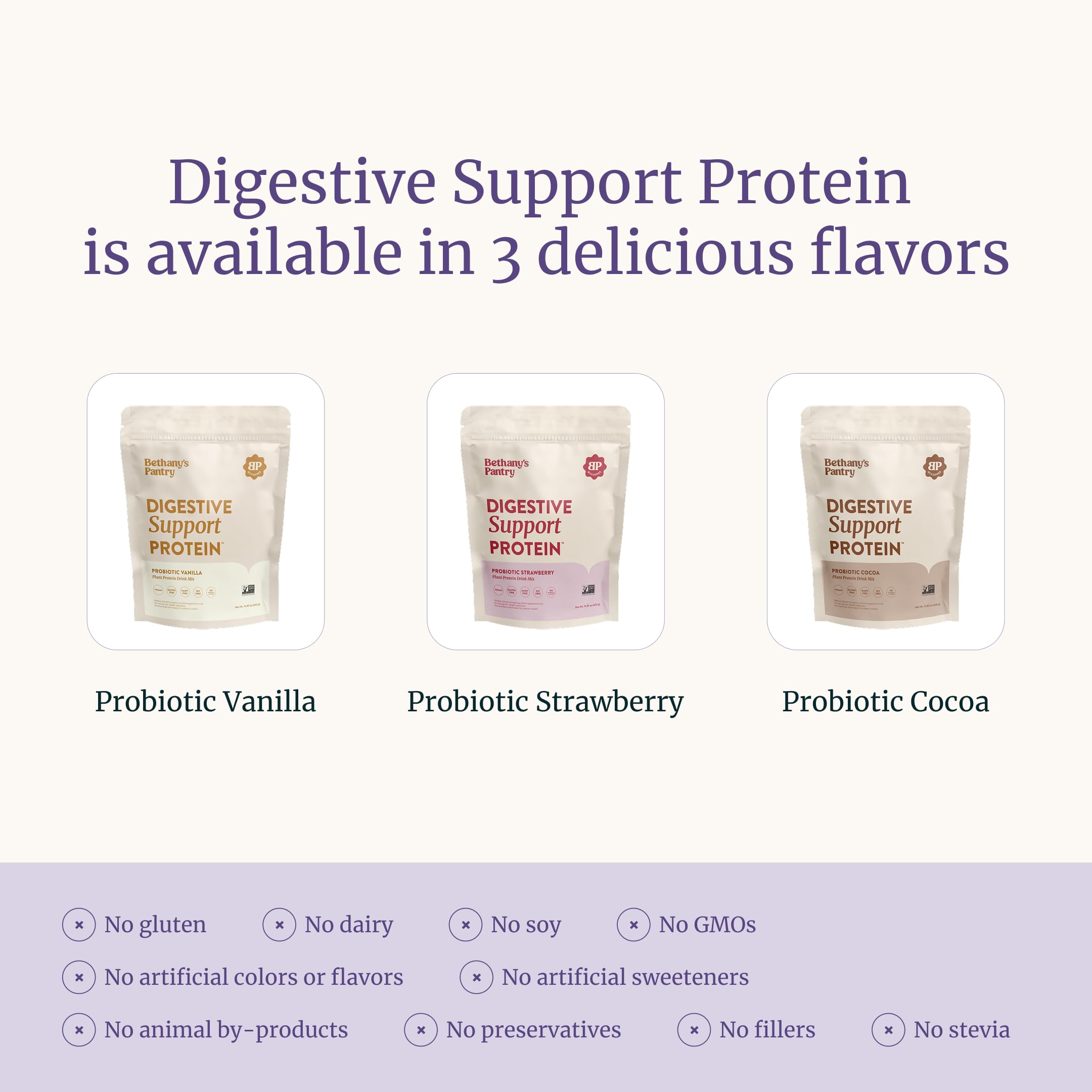 Nuzest Bethany's Pantry Digestive Support Protein Powder - Vegan Pea Protein with Probiotics for Gut Health - Clean Lean Plant-Based Protein - 20 Servings, 1 Pound (Vanilla) - Perfect for Smoothies, Baking & Post-Workout Recovery
