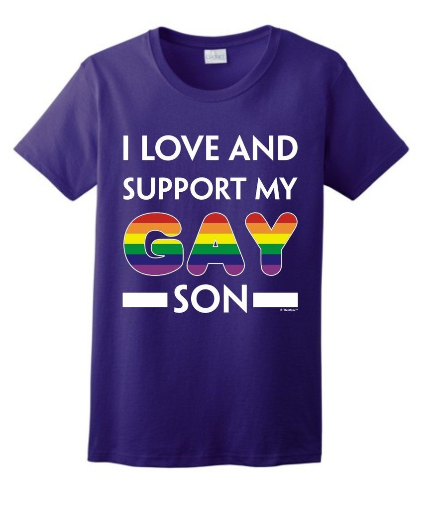 I Love My Gay Son - Supportive Parent T-Shirt for LGBTQ+ Pride & Allyship - Perfect for Pride Events, Family Gatherings & Everyday Wear