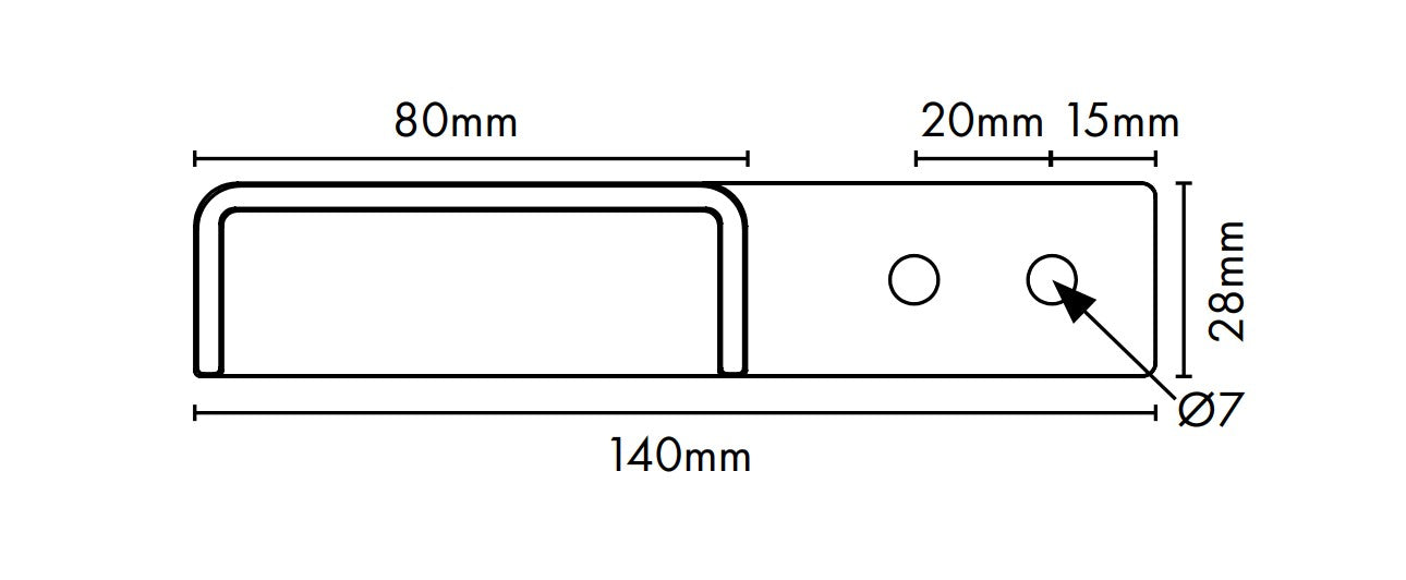 VISOR Balustrade Aluminium Offset Handrail Bracket - 2 Pack Set for Staircase, Deck & Balcony Safety Railing Installation