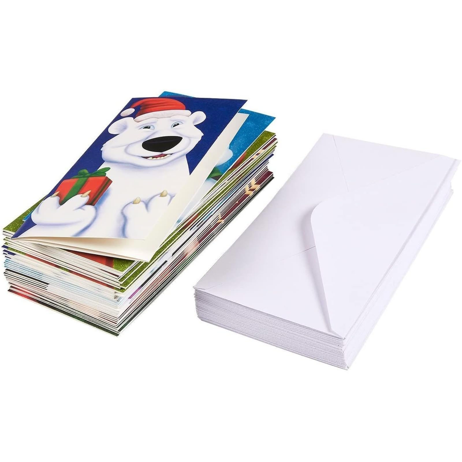 36 Pack Christmas Money Cards with Envelopes - 3.6 x 7.25 Inch Festive Holiday Gift Card Holders - 6 Cute Animal Designs for Xmas Gifts, Parties & Winter Celebrations