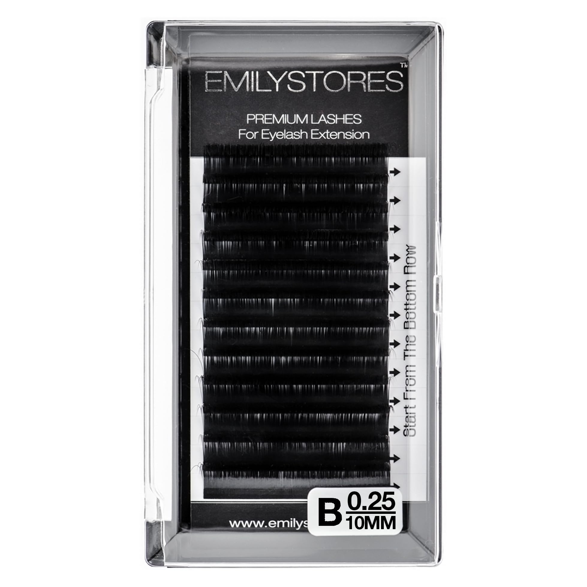 0.25mm B Curl 10mm Individual Eyelash Extensions - Natural Looking False Lashes for Volume & Length - Perfect for Daily Wear, Special Occasions & Professional Lash Artists