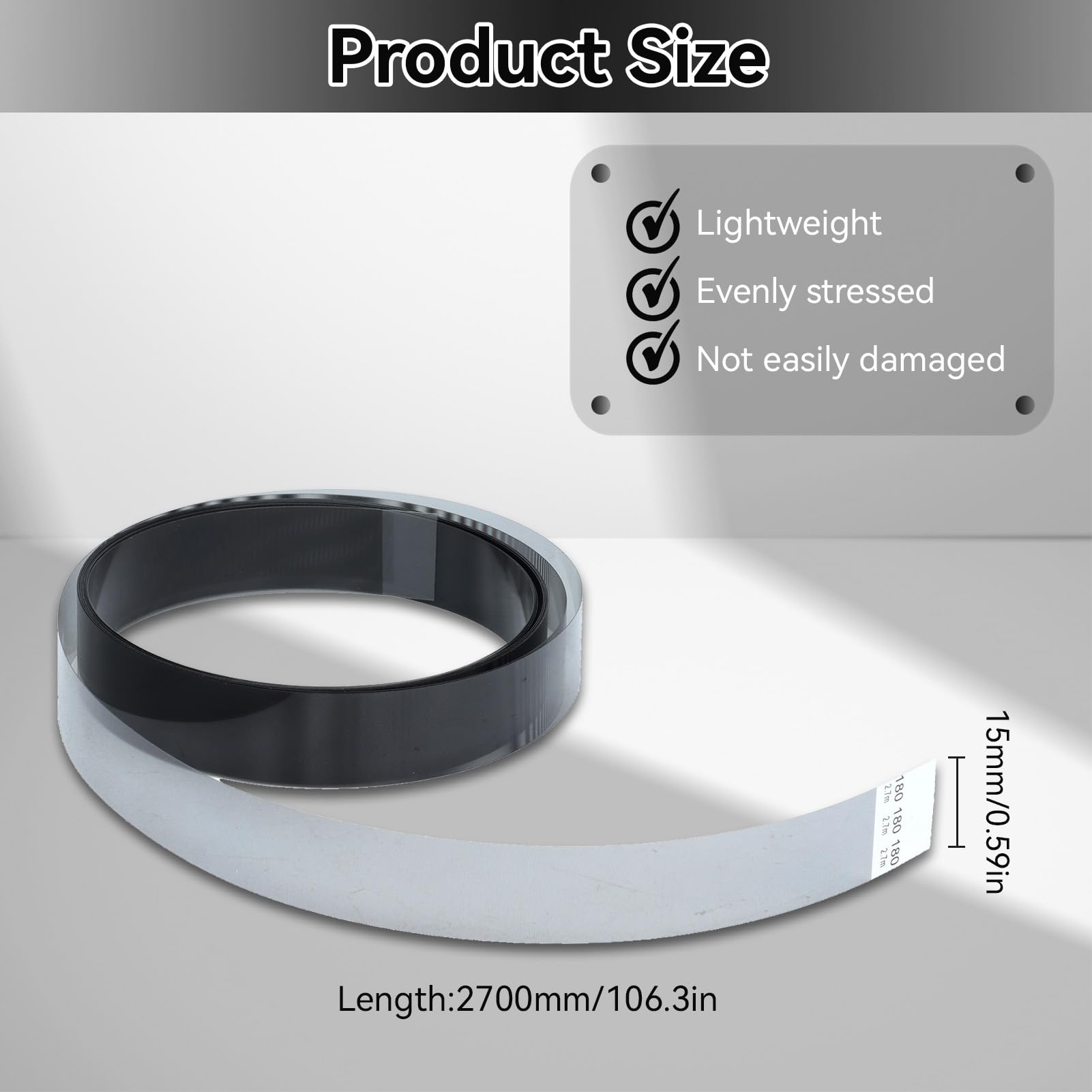 Agatige Printer Encoder Strip - 180LPI Linear Encoder Scale Strip PET Film Replacement for Roland SP/VP/XC/SJ 540/640/740 & DX4/DX5/DX7 Print Heads - 15mm x 2700mm Raster Parts - Perfect for Printer Maintenance and Repair
