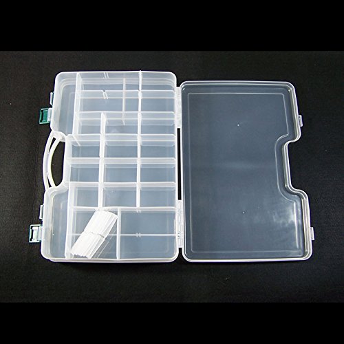 10-Piece Clear Bead Storage Box Organizer for Arts, Crafts & Sewing Supplies - Portable Tackle Case for Jewelry Making, Fishing & DIY Projects
