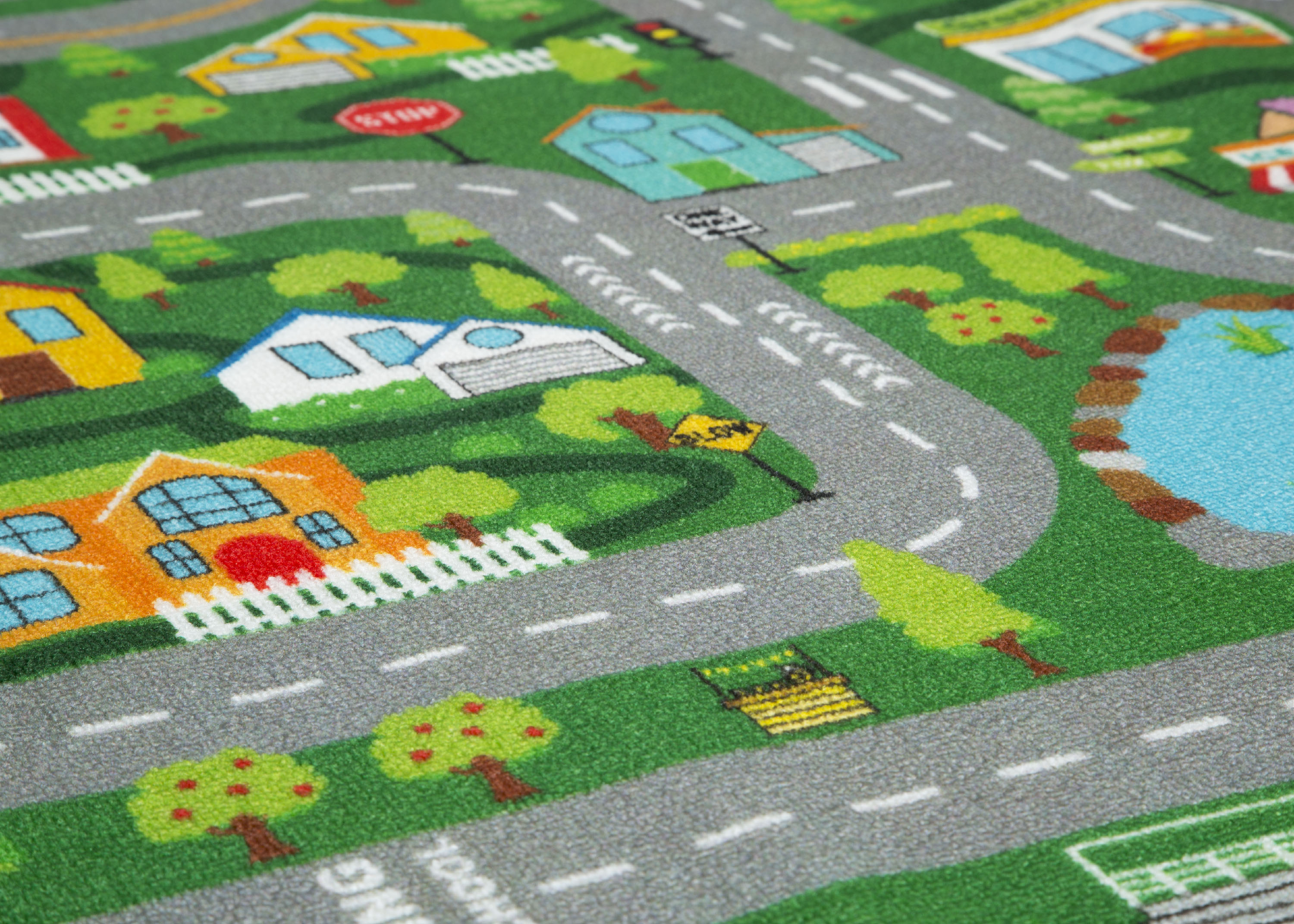Extra Large 78x54 Inch Road Map Activity Rug for Kids - Playroom & Classroom Carpet for Boys and Girls - Perfect for Learning Geography & Pretend Play