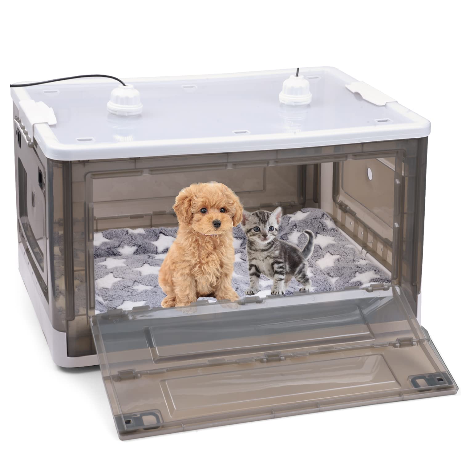85L Large Pet Brooder Nursery - Puppy & Kitten Incubator with Heating System & Comfortable Bed Mat | Ideal for Newborn Animal Care, Veterinary Clinics, and Breeders