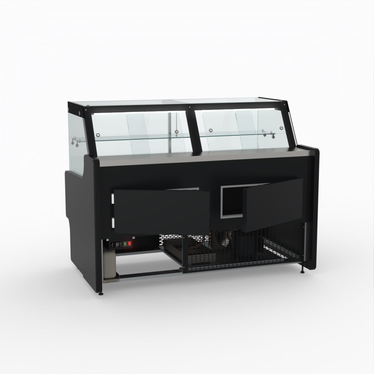 1.5 Meter Deli Showcase Glass Display Case - Commercial Refrigerated Food Display for Bakery, Deli, and Supermarket Use