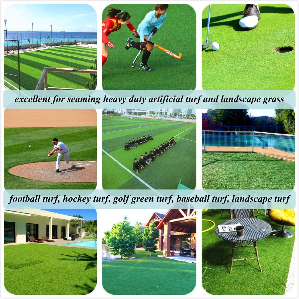 ALLTOP TURF 12in x 325ft (30cm x 100m) Commercial Grade Heavy Duty Artificial Grass Seam Tape - No Adhesive (Glue Required) for Sports Fields, Landscaping, Lawn & Putting Greens - Perfect for Professional Turf Installation & Repair