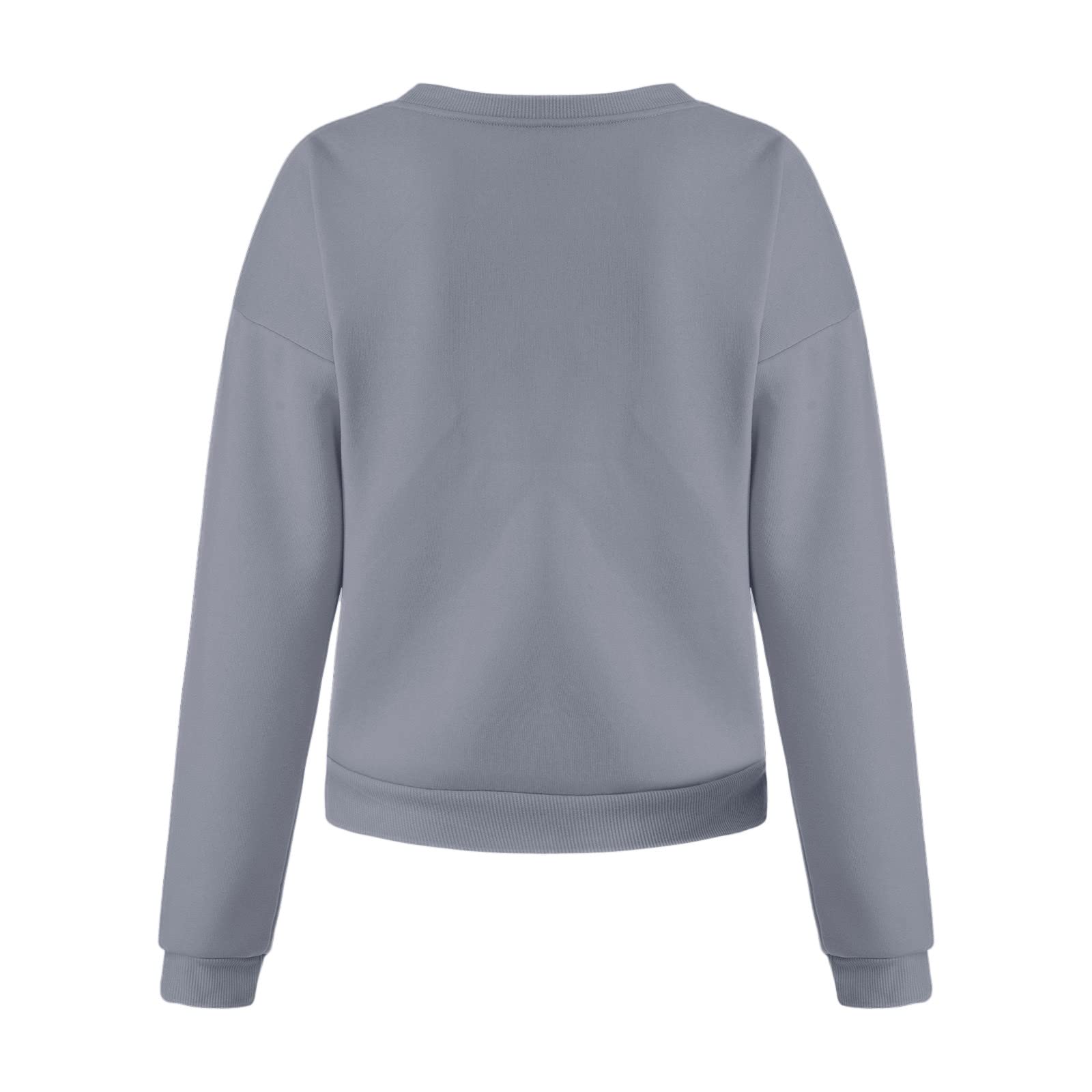 Women's Long Sleeve T-Shirt - Soft O-Neck Printed Sweatshirt for Winter | Warm Casual Top Size 8-26 | Perfect for Daily Wear, Evening Outfits & Clearance Essentials