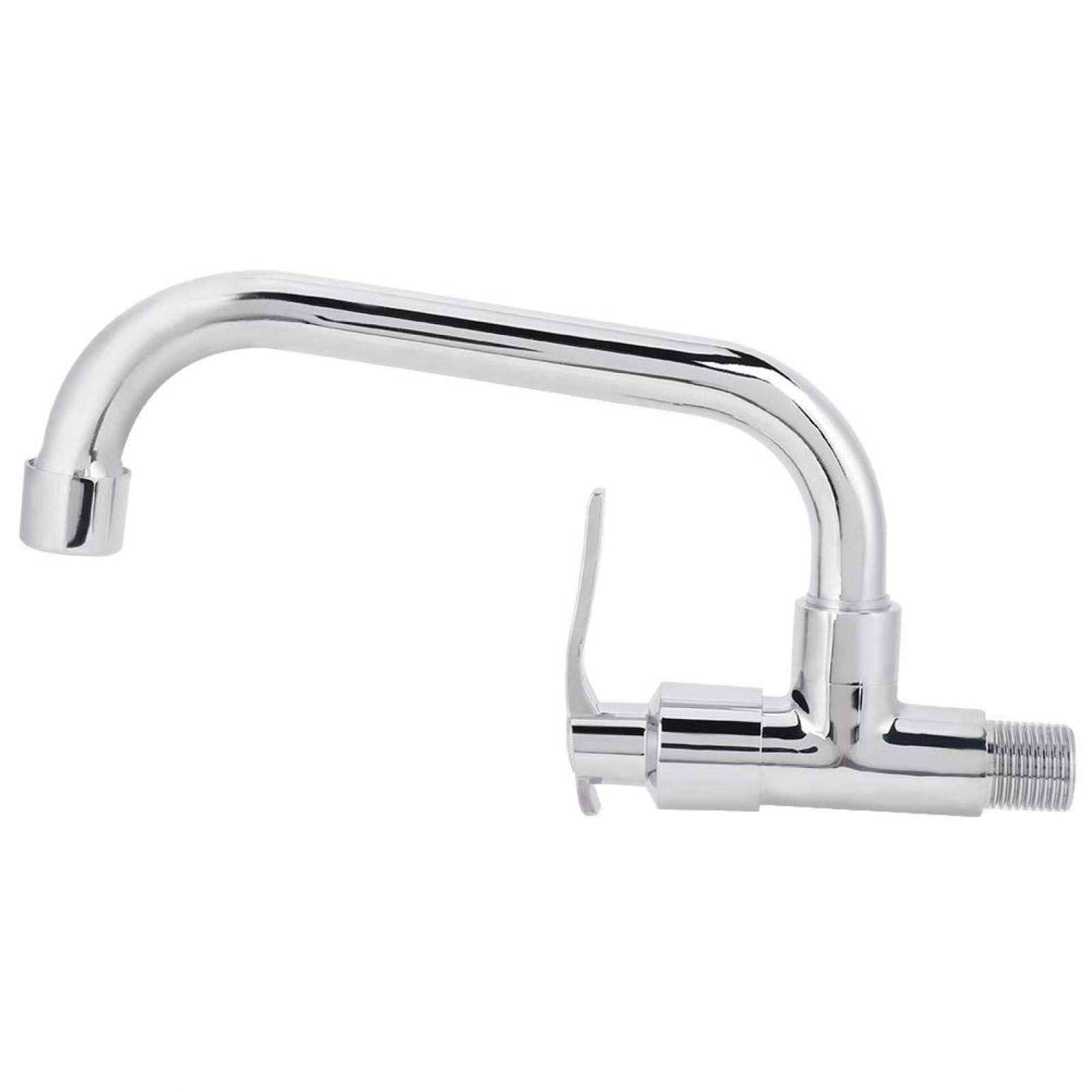 Wall Mounted Single Cold Water Bathroom Faucet - G1/2in Sink Tap for Hotel, Home, Kitchen & Bathroom (25cm) | Perfect for Modern Washbasins, Guest Rooms & Compact Spaces