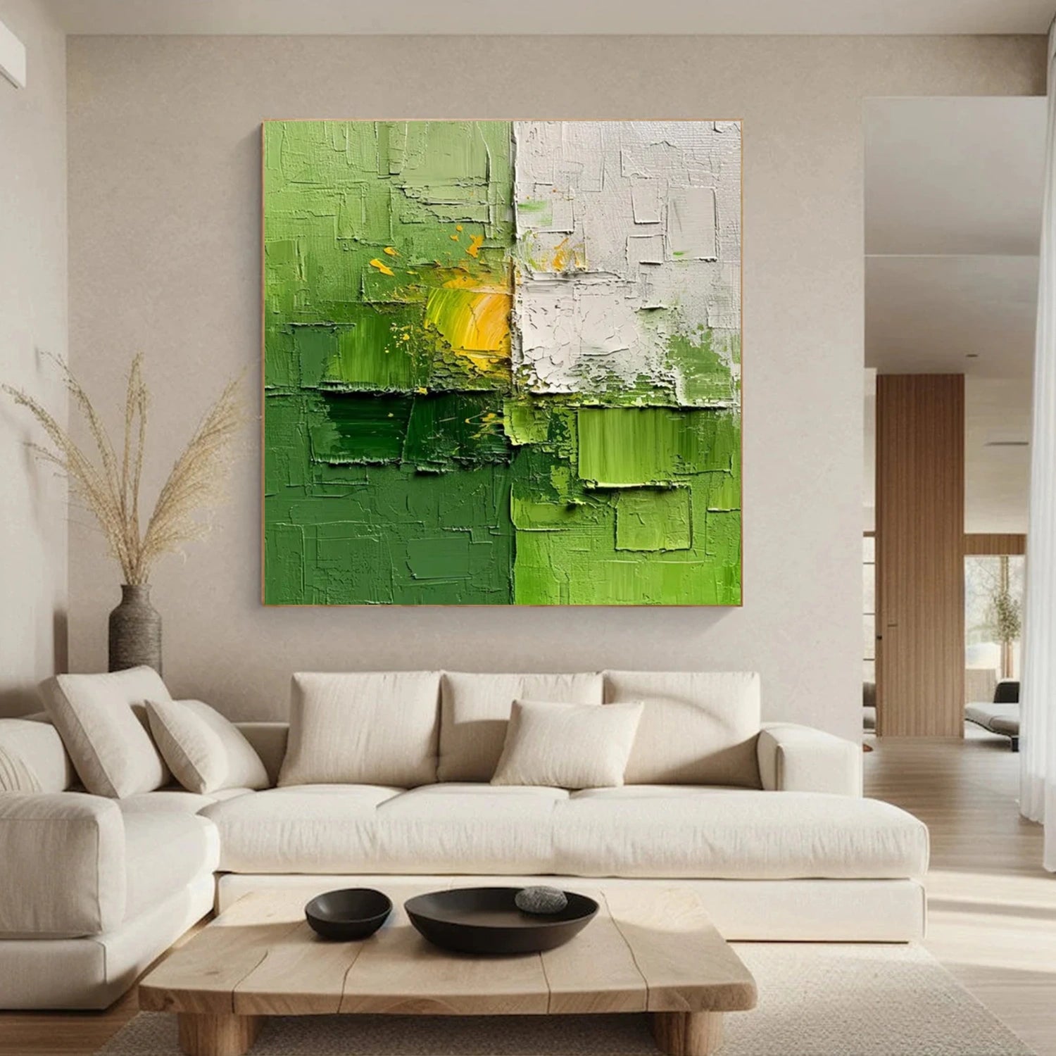 Abstract Painting #AB 425 - Modern Wall Art for Living Room, Bedroom & Office Decor - Handmade Canvas Artwork for Home & Commercial Spaces