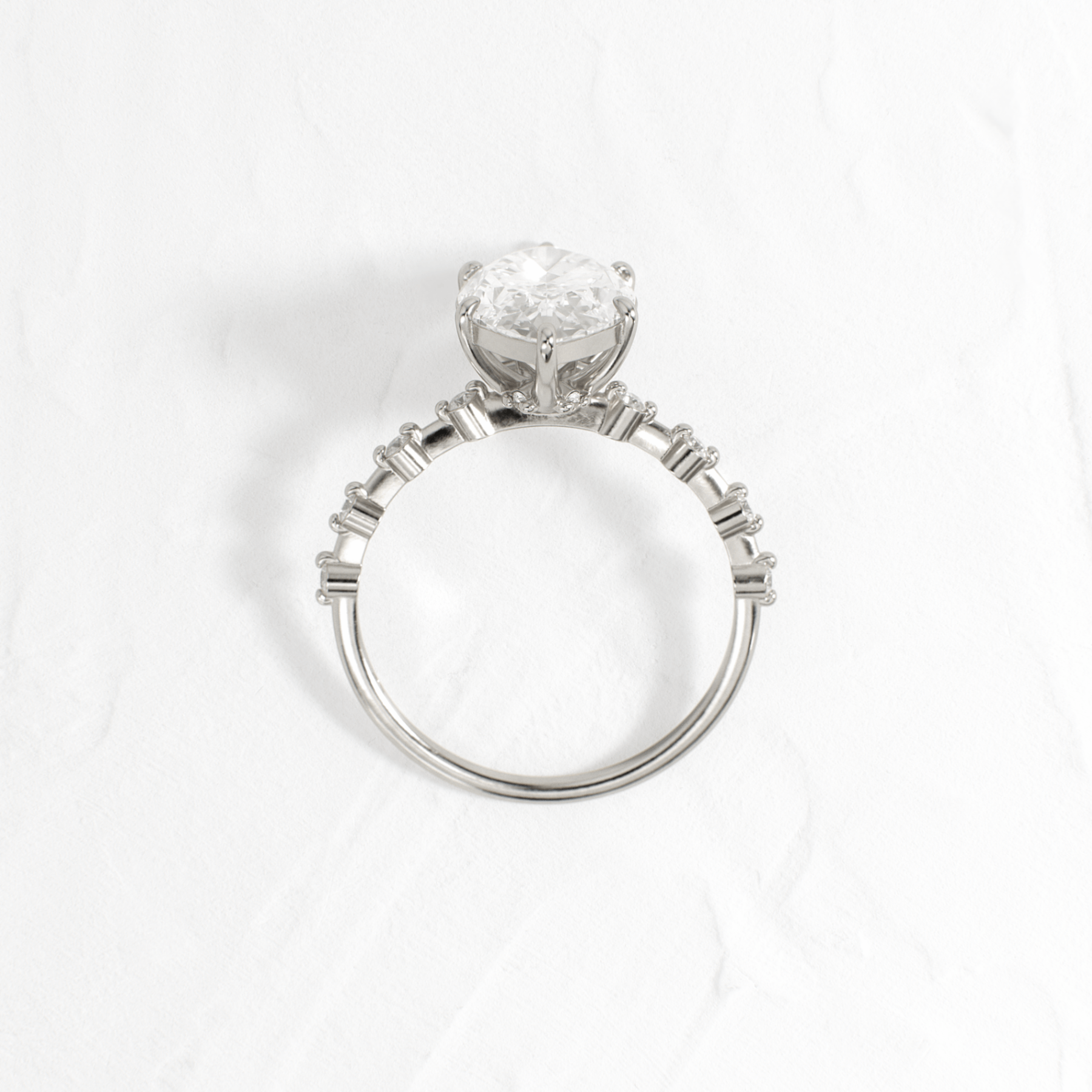 Marquise Cut Distance Ring - Elegant Wedding Band for Women, Perfect for Engagement, Anniversary & Special Occasions