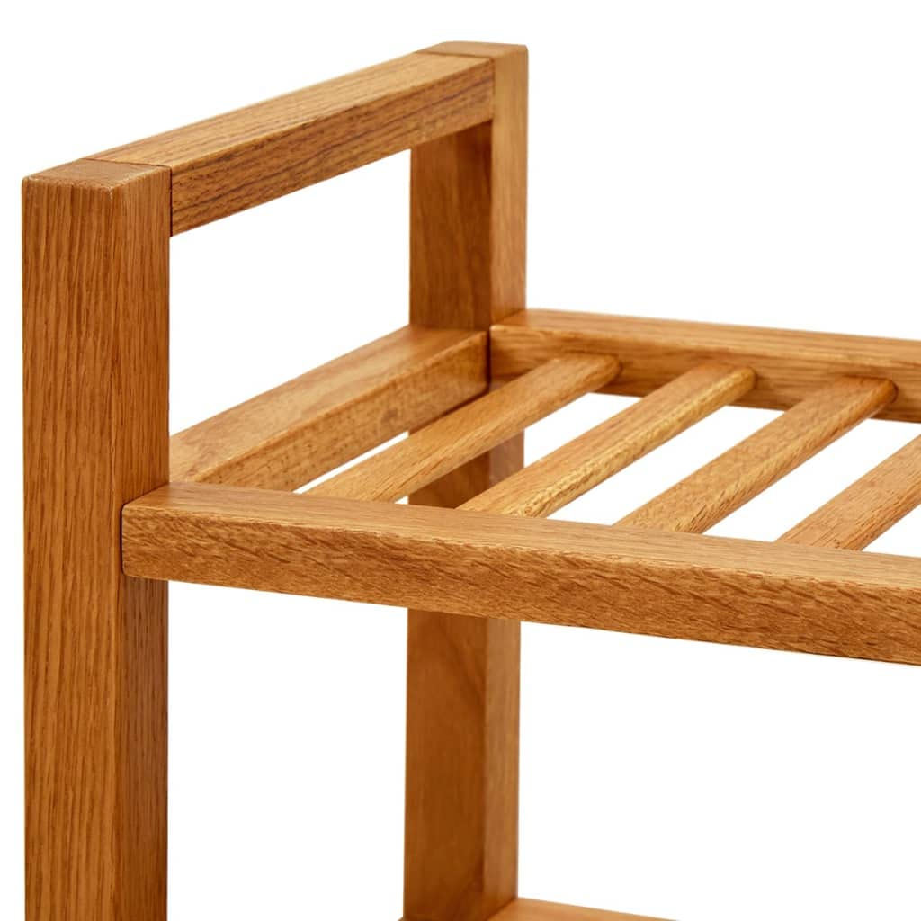 5-Tier Solid Oak Wood Shoe Rack Organizer - Farmhouse Style Shoe Storage for Entryway, Hallway, Closet & Bedroom - Perfect for Dorm Rooms and Small Spaces - vidaXL Shoe Holder with Sturdy Construction
