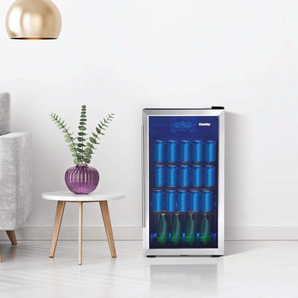 Danby 3.1 Cu. Ft. Compact Beverage Center DBC117A2BSSDD - Perfect for Home, Office, or Entertainment Spaces