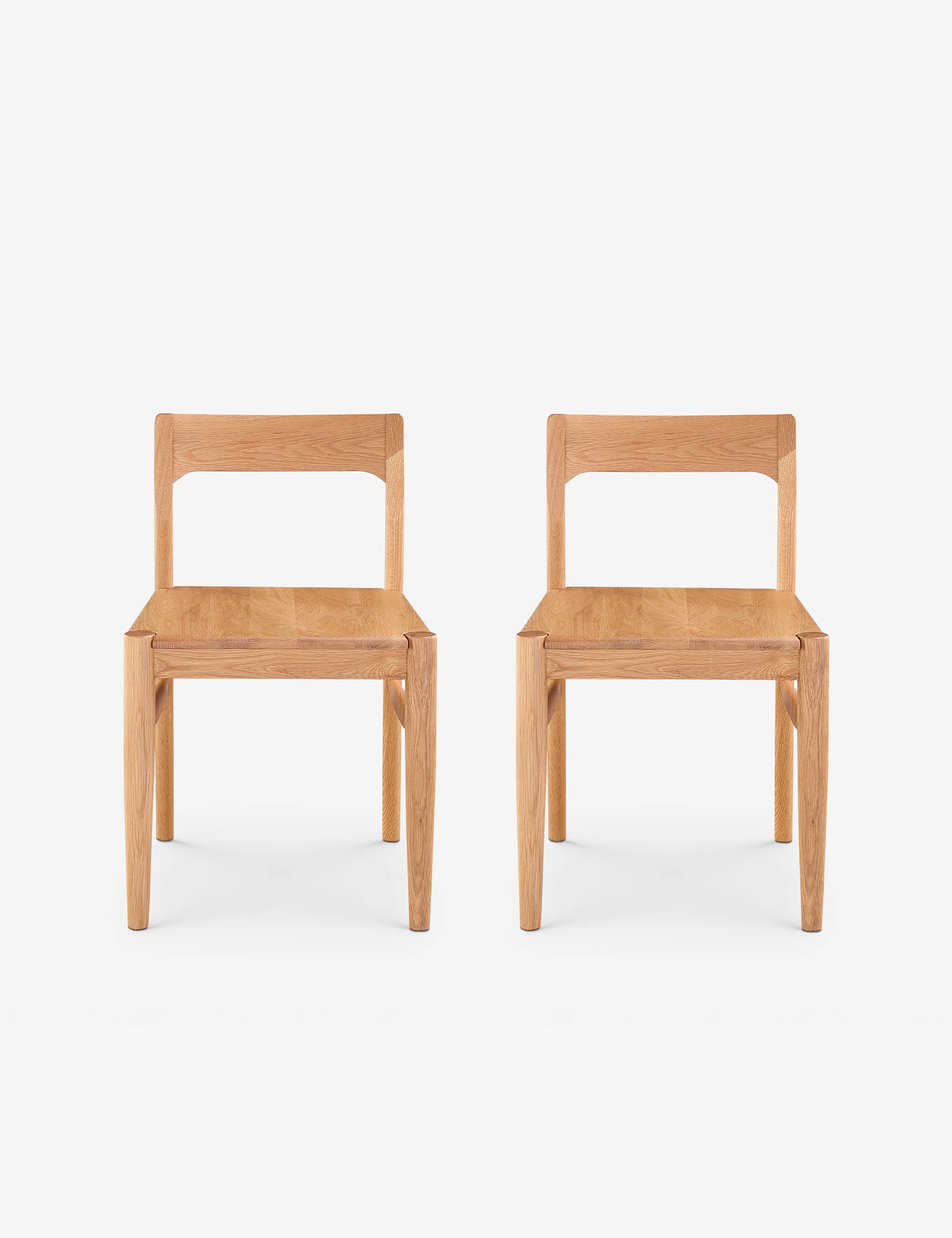 Drummond Dining Chairs Set of 2 - Modern Wooden Kitchen Chairs with Padded Seat - Perfect for Dining Room, Kitchen, Breakfast Nook & Small Spaces