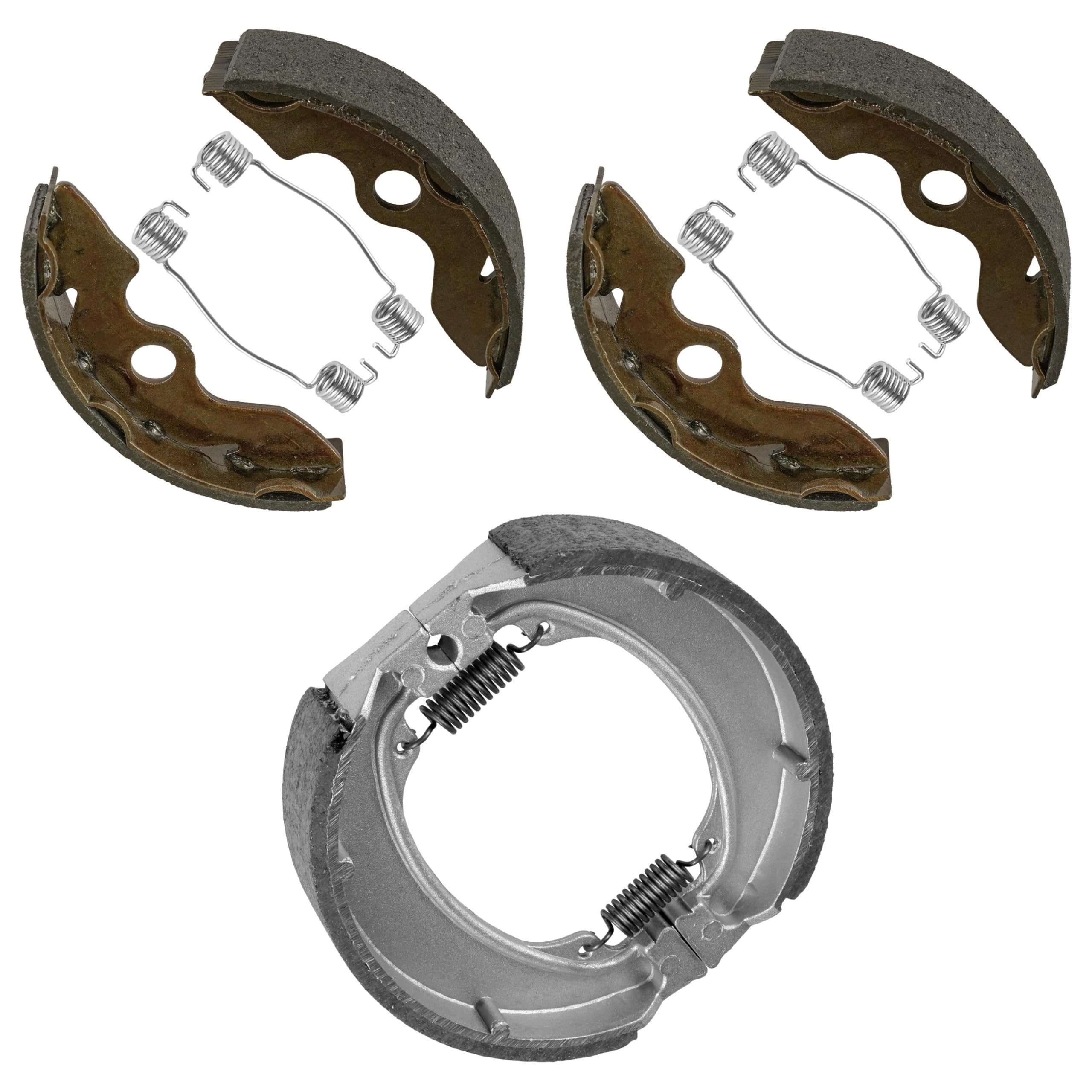 Caltric Front & Rear Brake Shoes for Honda TRX250TE TRX-250TE Fourtrax 250 TE Recon ES 2002-2013 - Replacement Brake Pads for Off-Road ATV & Dirt Bike Adventures