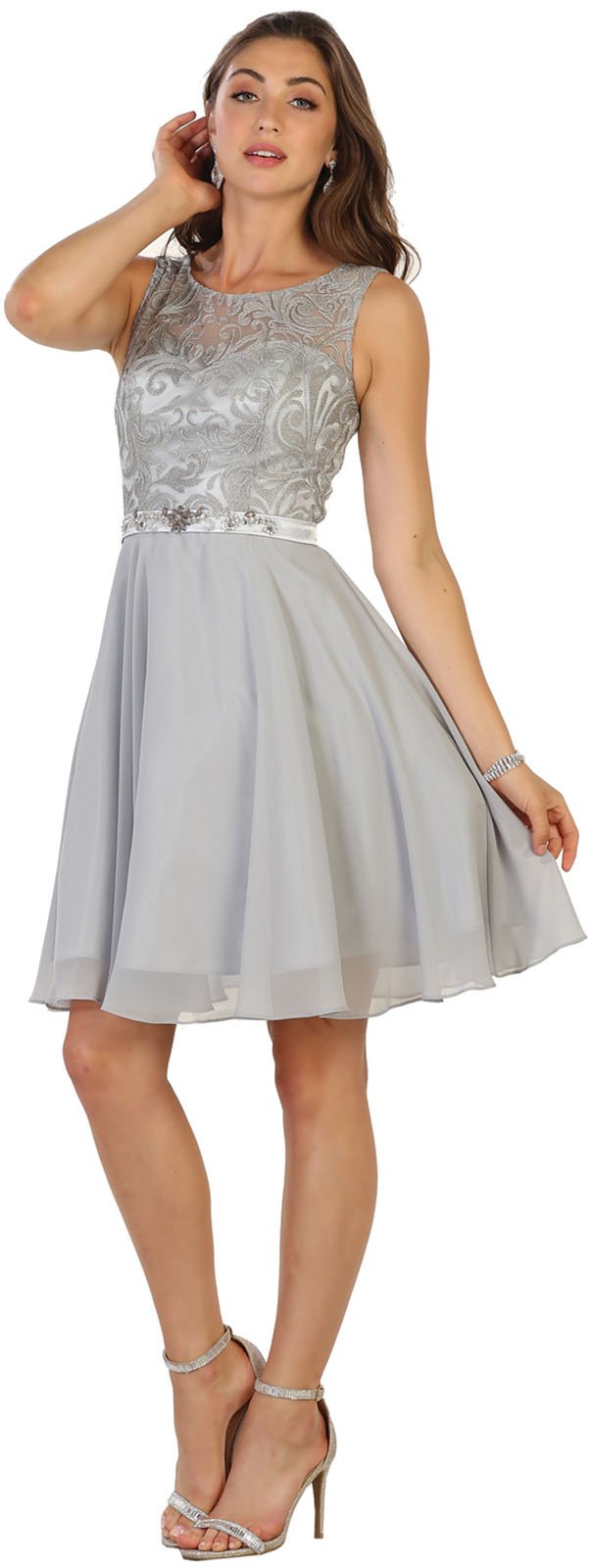 May Queen FDS1521 Short Semi-Formal Dress for Graduation, Prom, Cocktail Parties & Special Occasions - Elegant Women's Evening Gown