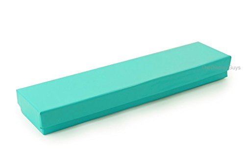 TheDisplayGuys - 100-Pack #99 Cotton Filled Cardboard Jewelry Gift Boxes (5 Sizes Assortment) - Teal Green - Perfect for Jewelry Storage, Shipping, and Retail Display