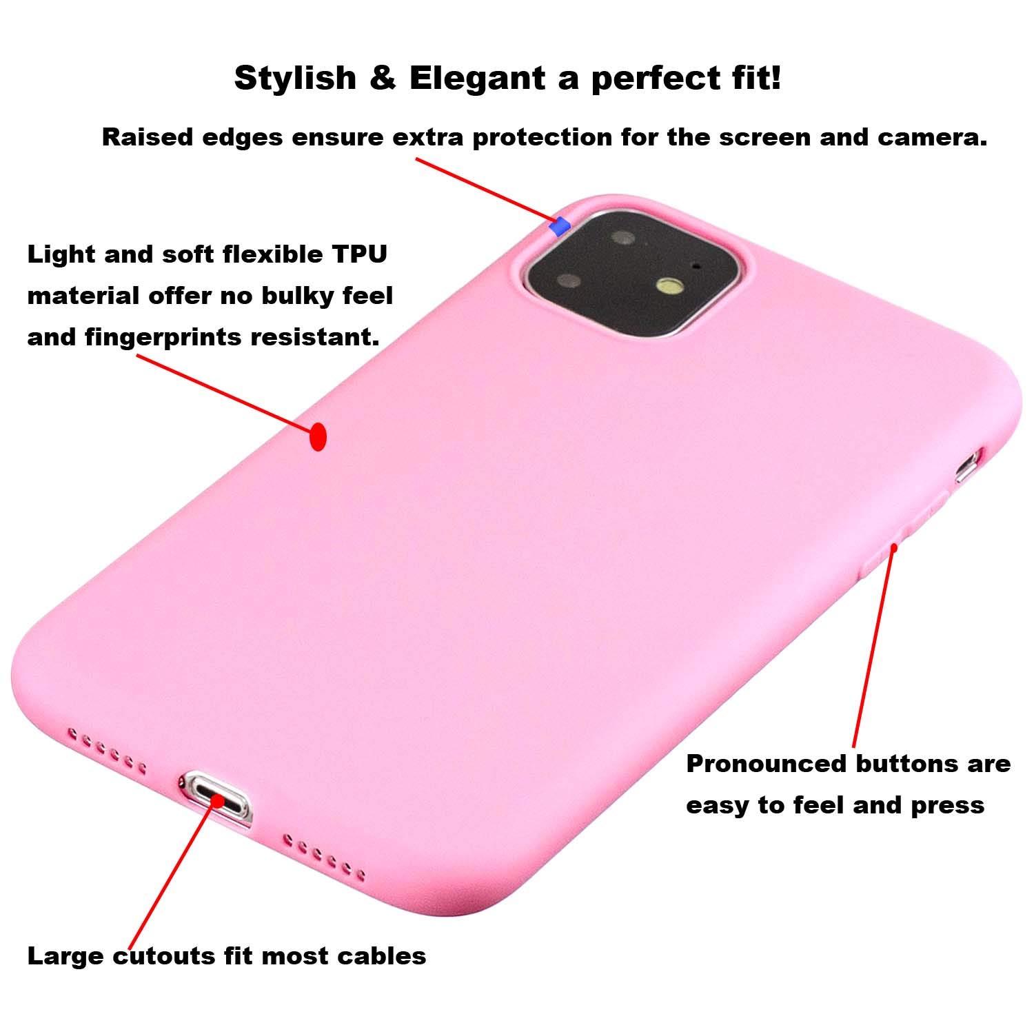 2-Pack Slim Fit Matte TPU Phone Case for iPhone 11 (6.1 inch 2019 Model) - Ultra Thin Lightweight Protective Cover in Teal & Dark Blue | Perfect for Everyday Use, Work and Travel Protection