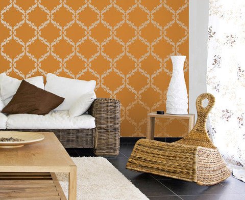 Acanthus Trellis Wall Stencil - Reusable DIY Decorative Painting Template for Home & Garden Décor | Perfect for Walls, Furniture, and Fabric Projects
