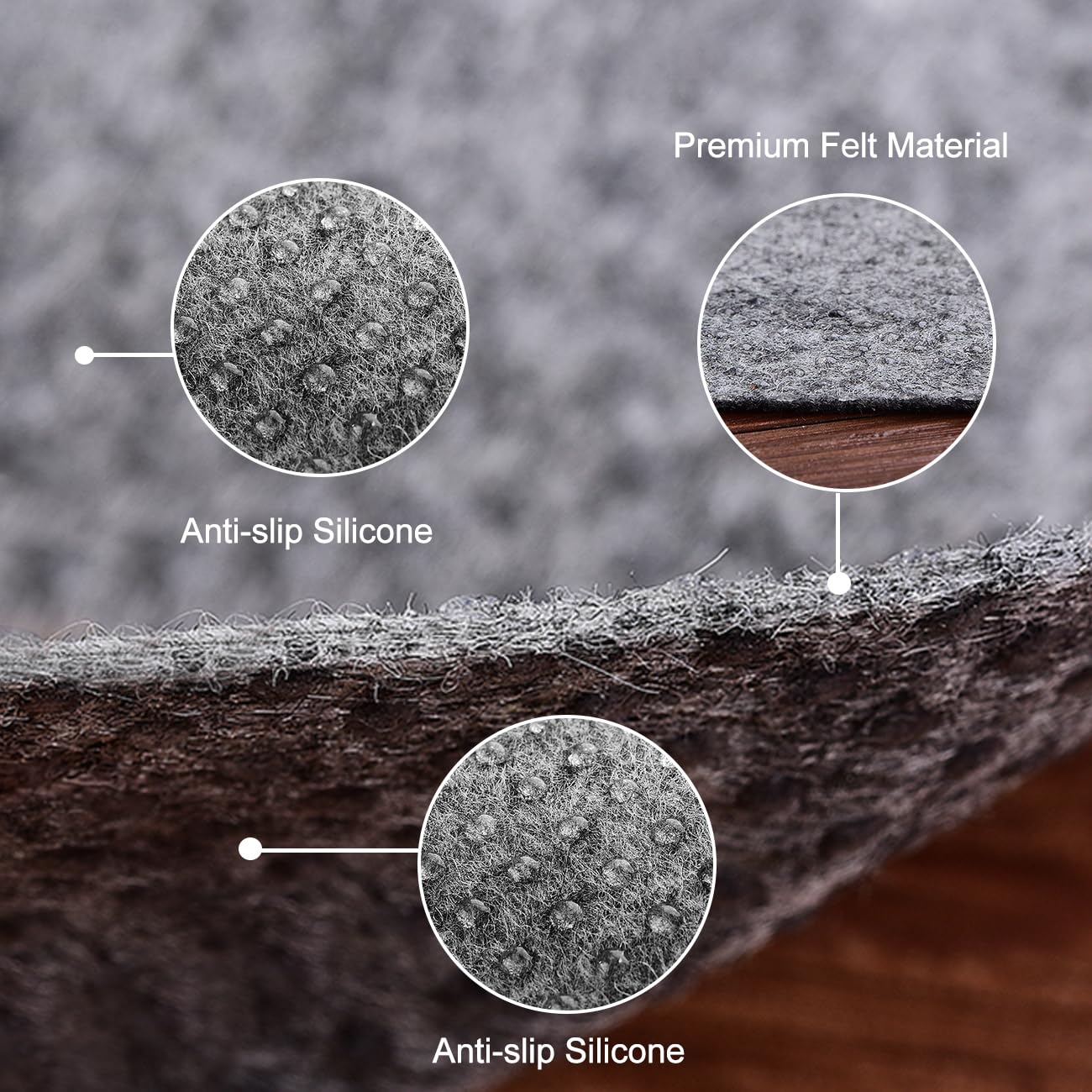 Non-Slip Mattress Gripper & Rug Felt Pad - Full Size 4x6 Feet - Secure Mattress & Rug in Place - Perfect for Bedrooms, Dorms & Home Decor