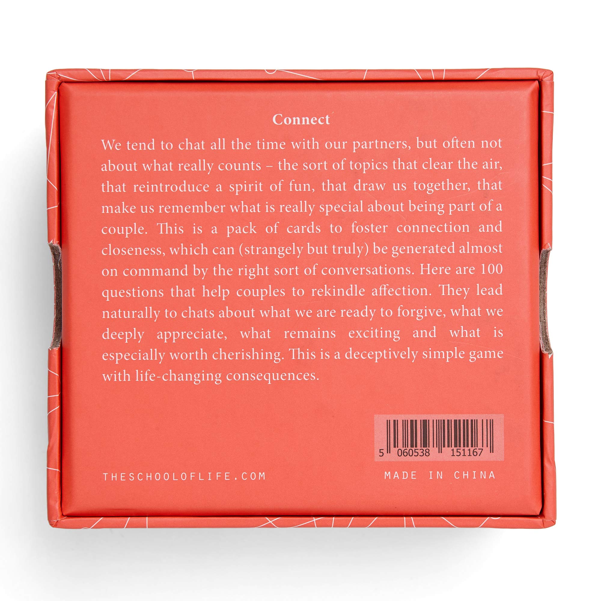 The School of Life - Connect Game: Meaningful Conversation Cards for Couples to Strengthen Relationships | Date Night, Anniversary & Marriage Counseling Activities