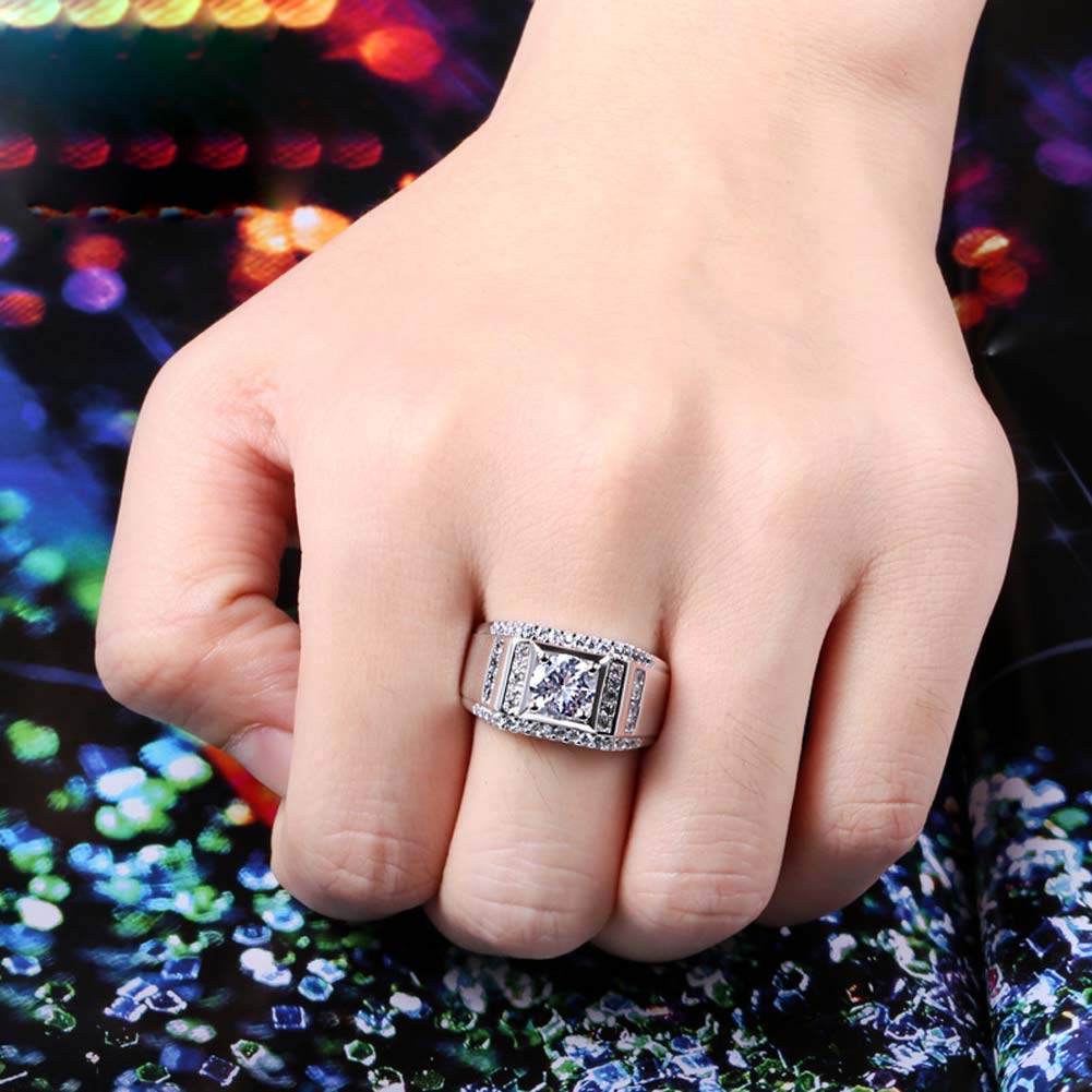 1CT CZ Matching Wedding Rings for Couples - Perfect for Anniversaries & Proposals