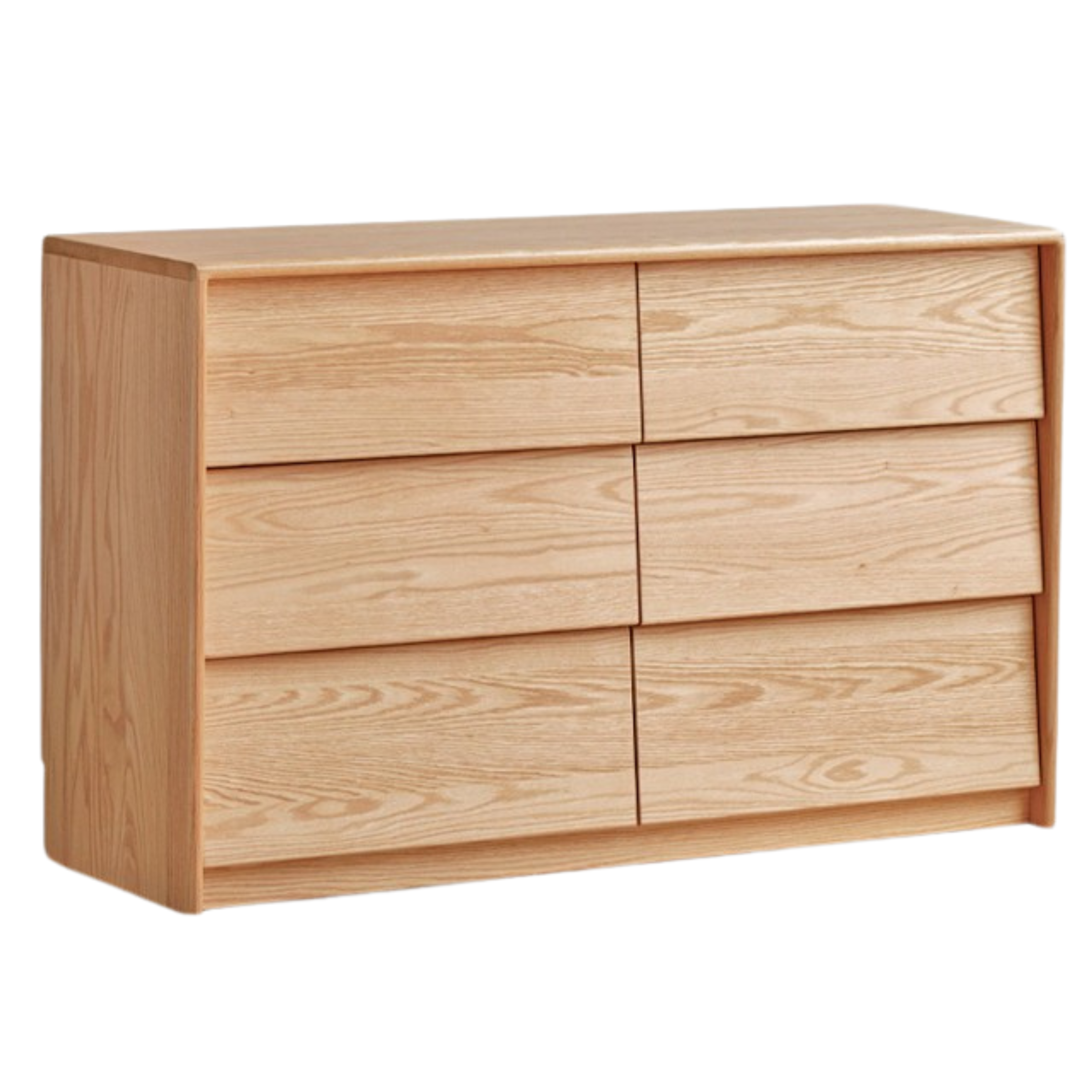 Solid Oak Wood Slanted Surface Chest of Drawers - Vintage Style Dresser for Bedroom, Living Room & Office Storage