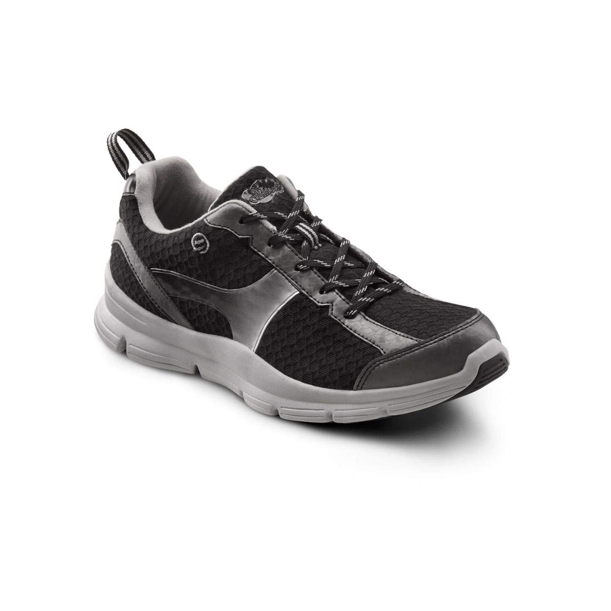 Dr. Comfort Chris Men's Therapeutic Extra Depth Athletic Shoe - Black | Orthopedic Support for Plantar Fasciitis & Diabetic Foot Care | Ideal for Walking, Running & Daily Comfort