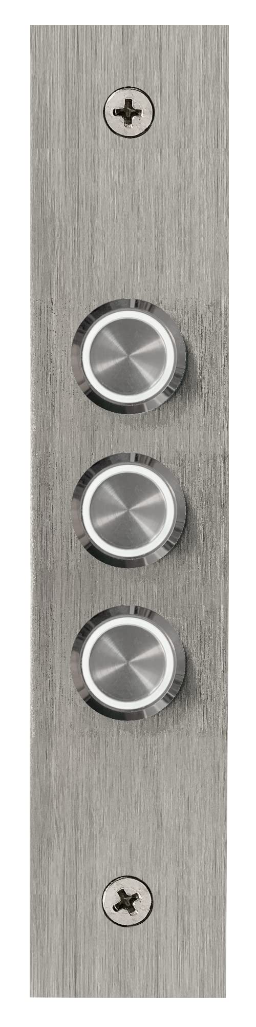 Smart Video Doorbell for Apartments - Brushed Aluminum Finish, Multi-Unit Compatible (Triplex/Duplex) - Secure Entry Monitoring with Motion Detection & Night Vision for Home Safety