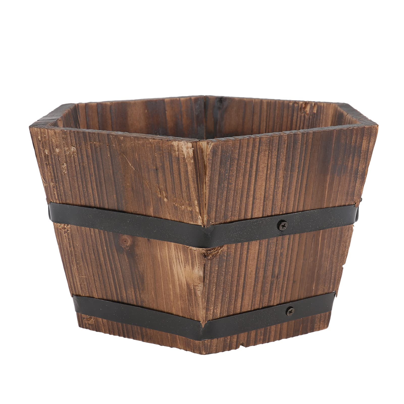 Cabilock Solid Wood Flower Pot for Plants - Multi-Purpose Planter for Succulents, Vegetables, Flowers - Perfect for Indoor/Outdoor Gardening, Home Decor, and Balcony Planting