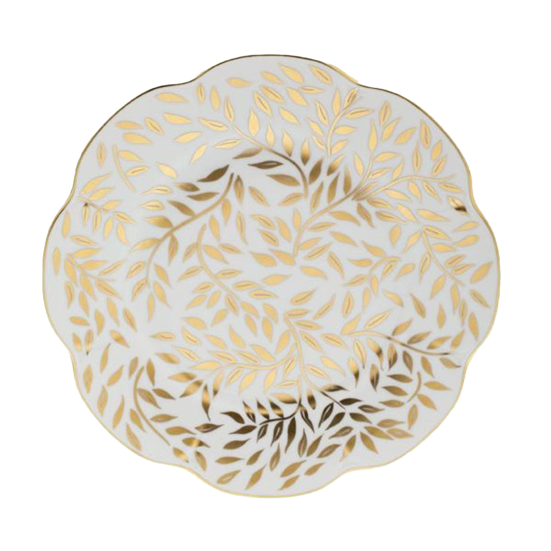 Olivier Gold Elegant Dinner Plates - 10.5 Inch Fine Bone China Set of 6 - Perfect for Formal Dining, Wedding, Anniversary & Holiday Celebrations