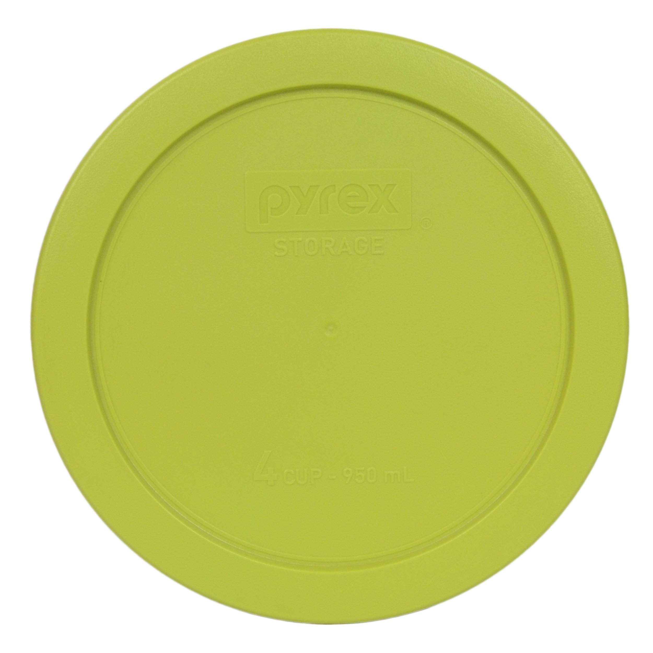 Pyrex Replacement Food Storage Lids Set - 6/7-Cup Fuchsia, 4-Cup Edamame Green, 2-Cup Lawn Green, 1-Cup Cadet Blue - Airtight Plastic Lids for Meal Prep, Leftovers & Kitchen Organization