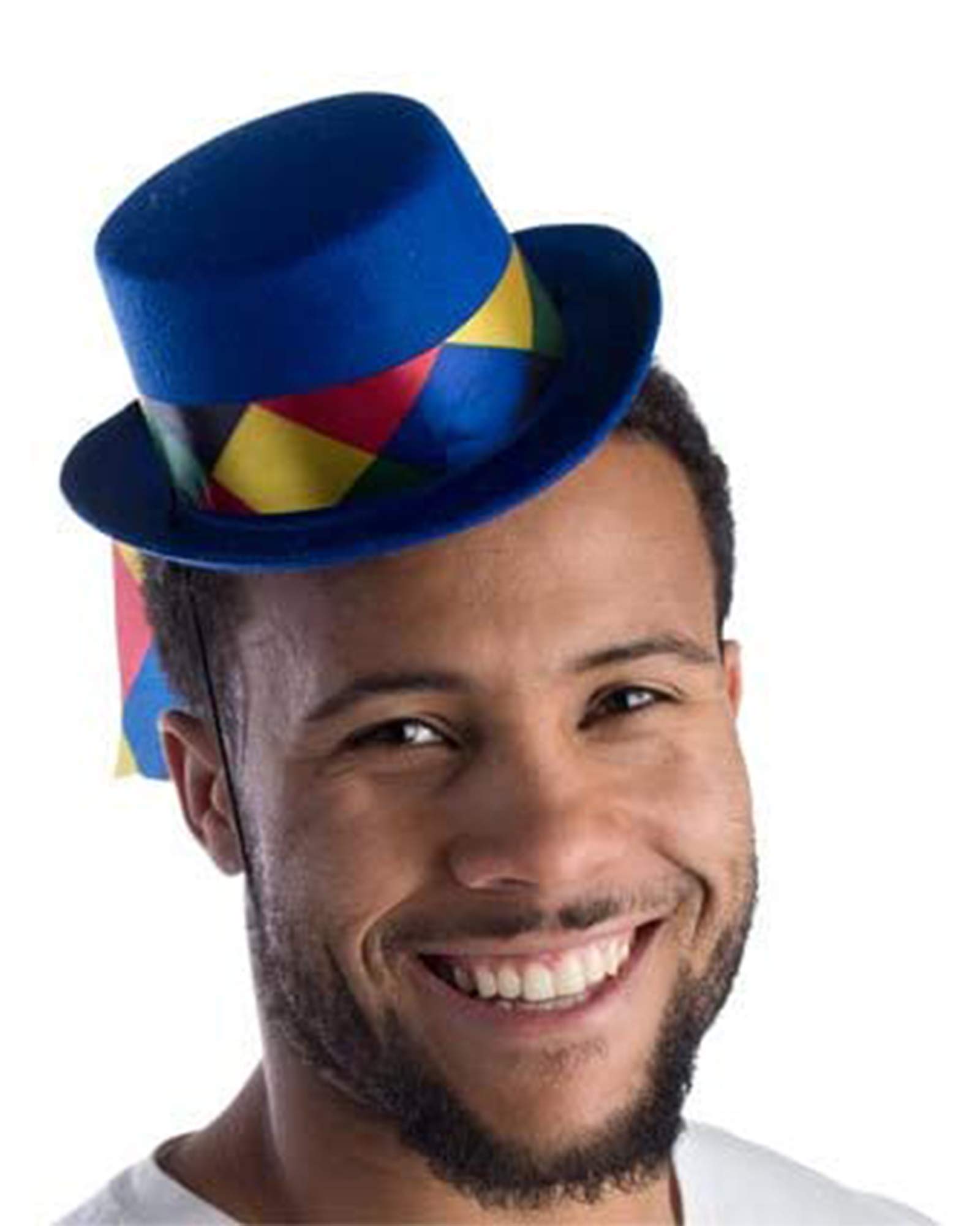 Blue Mini Top Hat for Men & Women - Stylish Dress Up America Mini Hat for Adults | Perfect for Cosplay, Halloween, and Themed Parties