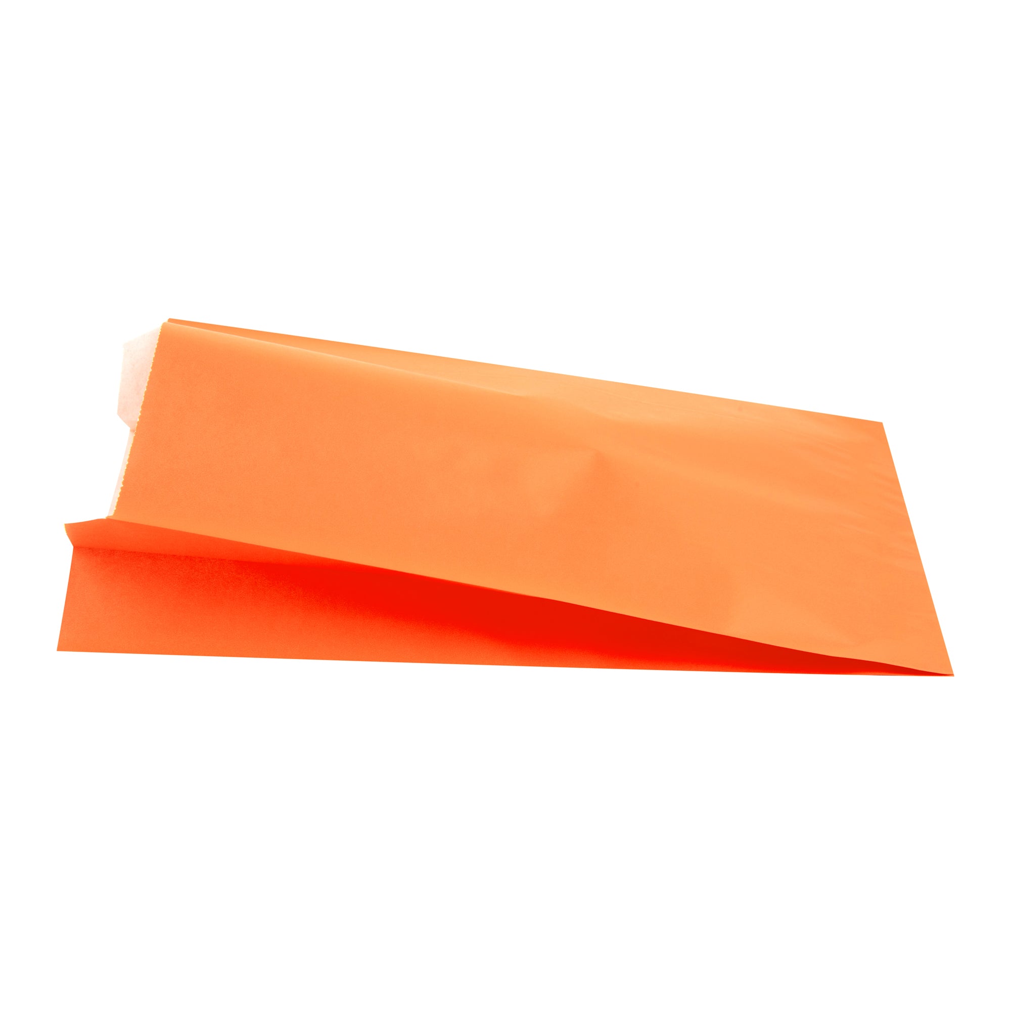 Eco-Friendly Orange Paper French Fry & Snack Bags - 7x3x11 Inches, 100 Count Box - Perfect for Fast Food, Parties, and Takeout
