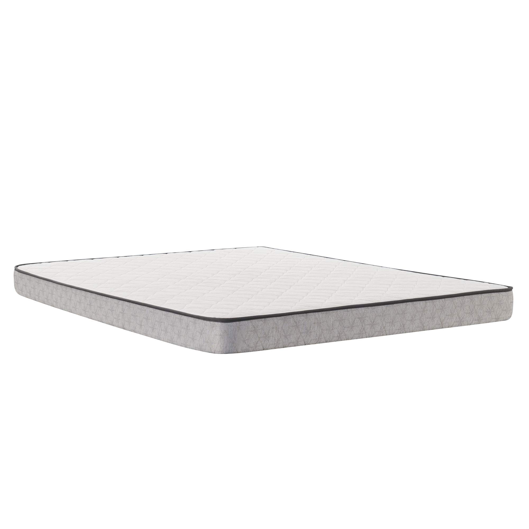 Sealy Essentials Firm Feel Twin Mattress with 5-Inch Foundation - Supportive Spring Spruce Mattress for Back Pain Relief & Better Sleep - Perfect for Kids' Rooms, Guest Beds & Small Spaces