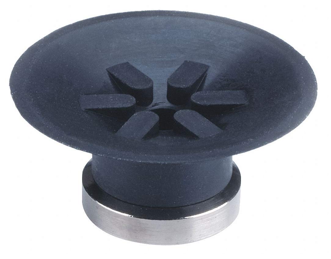 25mm NBR Flat Vacuum Pads with Ribs - Black (Pack of 10) - Ideal for Industrial Automation, CNC Machines, and Robotic Gripping Applications