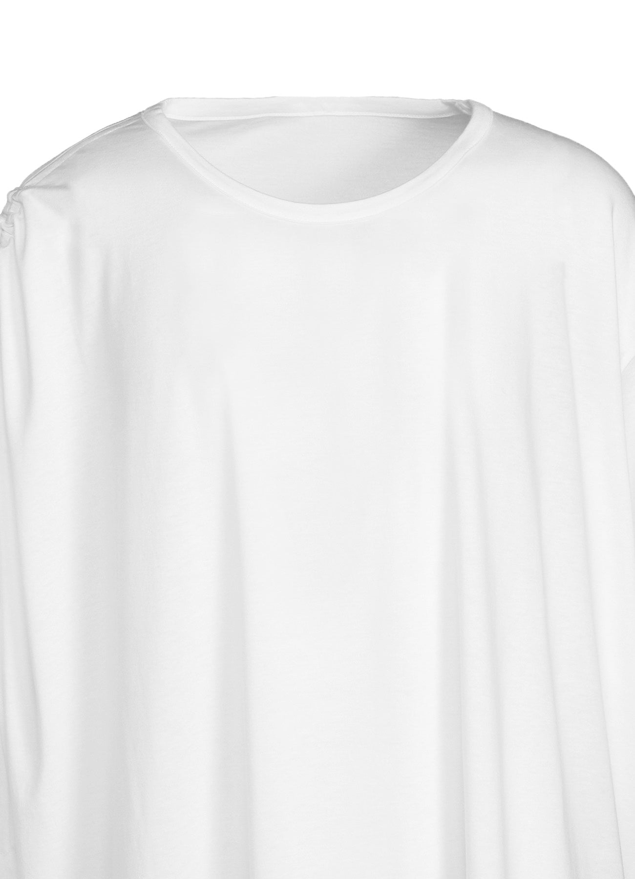 Soft Cotton Modal Jersey Shoulder Shirring Short Sleeve Oversized T-Shirt for Women - Comfortable Casual Wear for Everyday, Lounge & Street Style