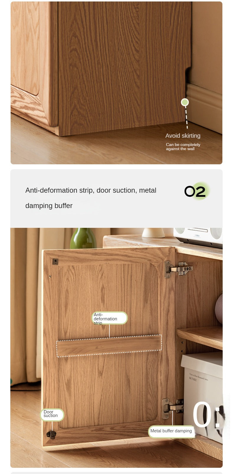 Solid Oak Wood Modern TV Stand with Storage | Stylish Floor Cabinet for Living Room & Entertainment Center | Perfect for TVs, Media, and Home Organization