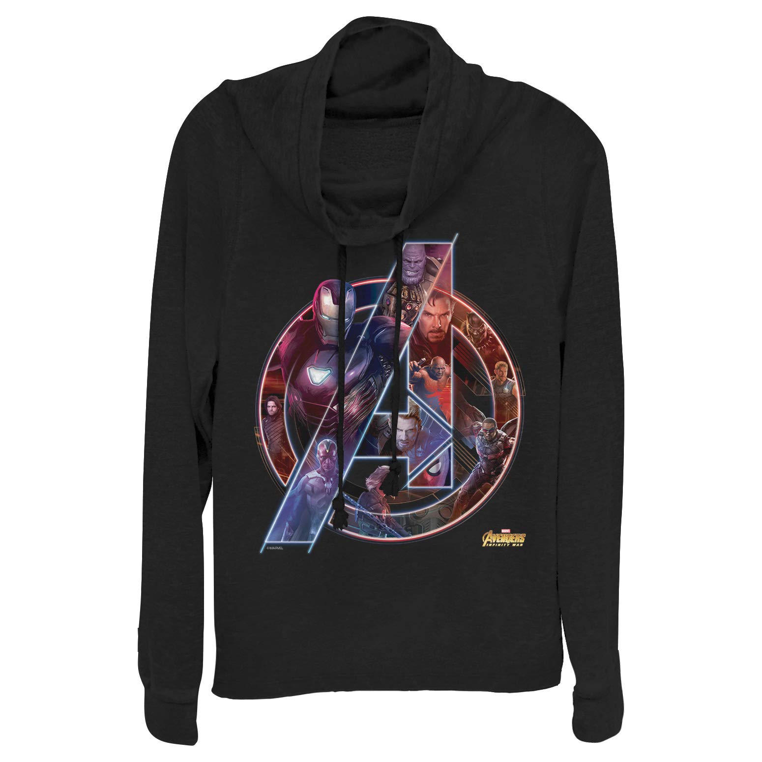 Fifth Sun Women's Marvel Superhero Team Neon Graphic T-Shirt | Official Licensed Marvel Apparel | Casual Superhero Tee for Women | Perfect for Comic Con, Cosplay & Everyday Wear